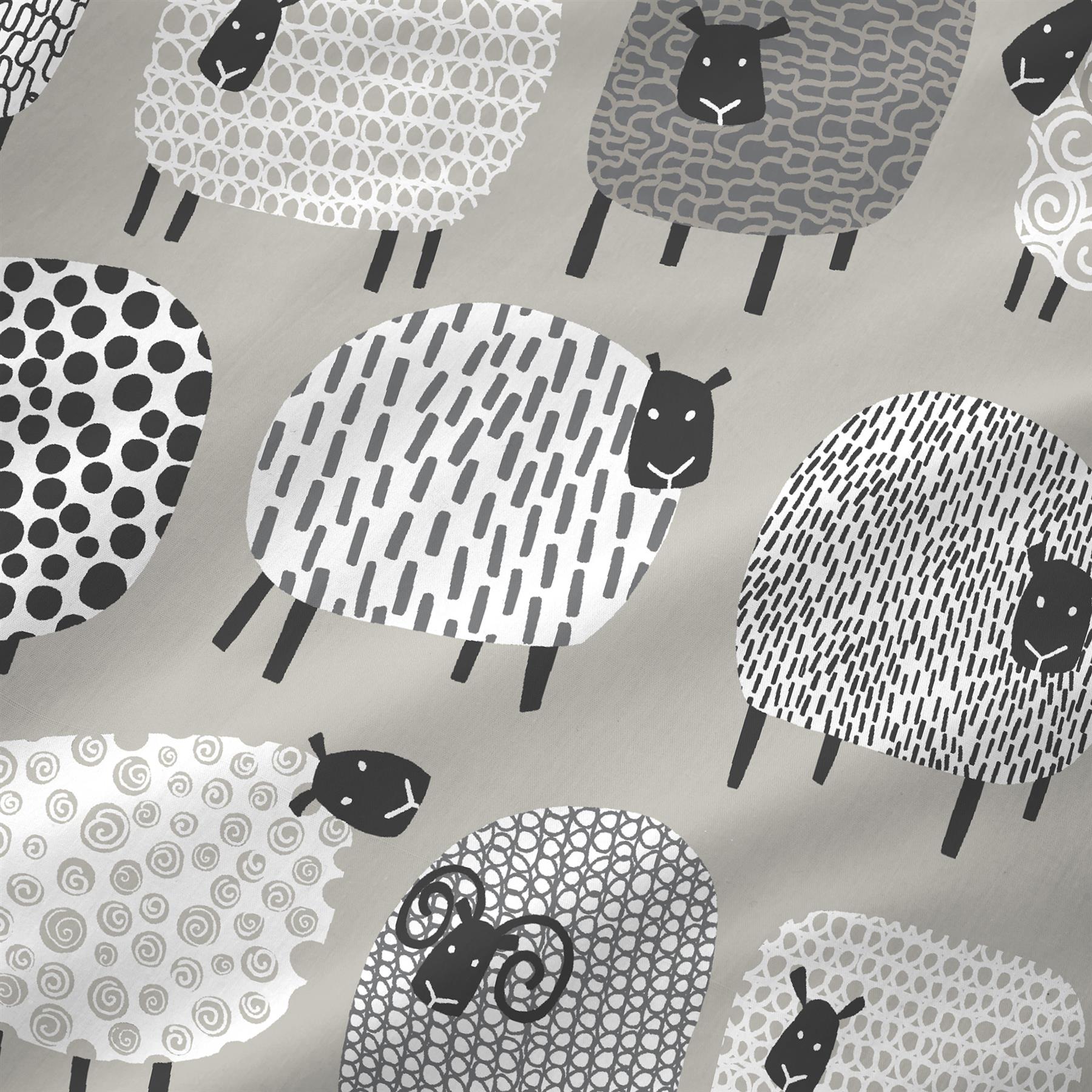 Fusion Dotty Sheep Reversible Cotton Rich Polycotton Duvet Cover Set - Imagen 13 de 16