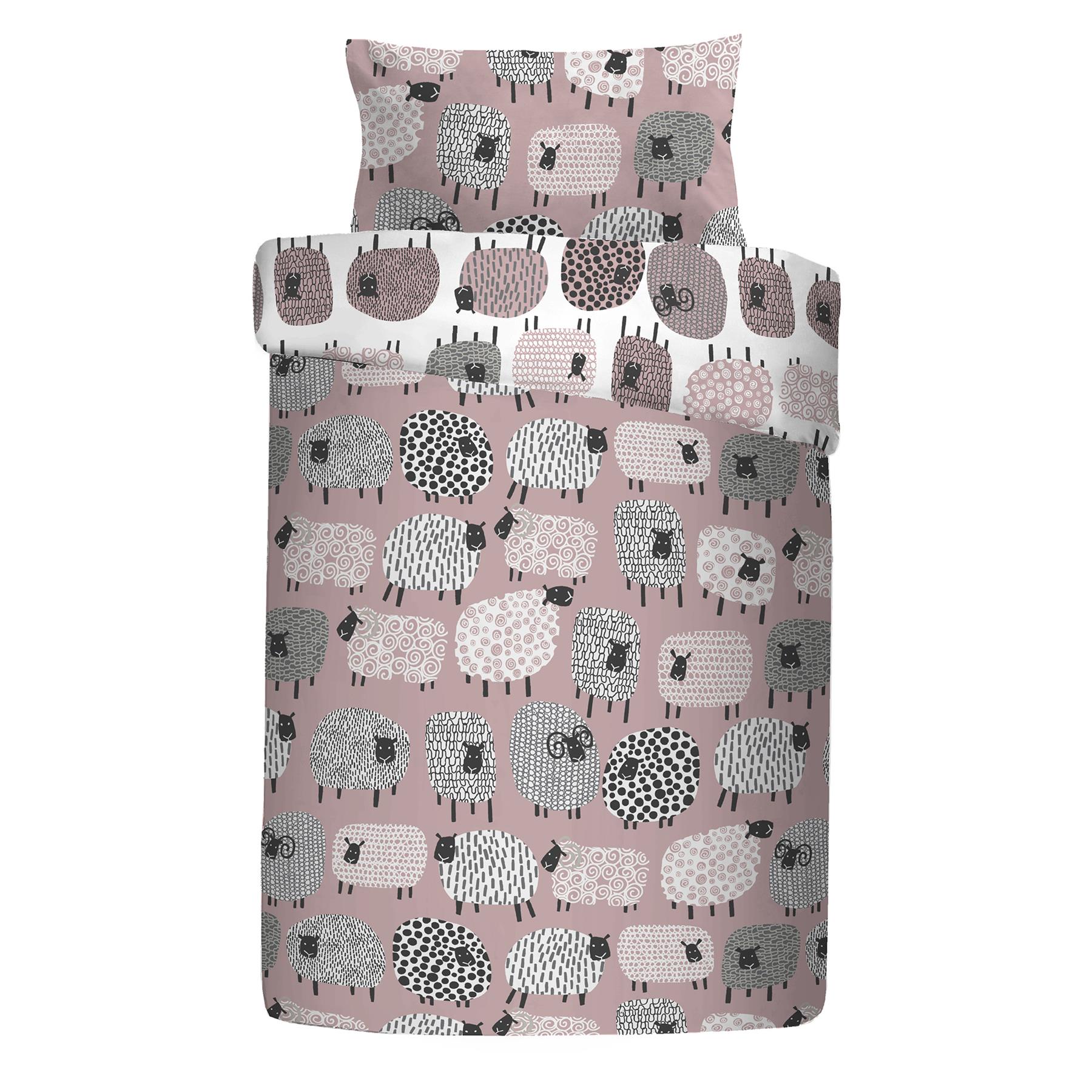 Fusion Dotty Sheep Reversible Cotton Rich Polycotton Duvet Cover Set - Imagen 5 de 16