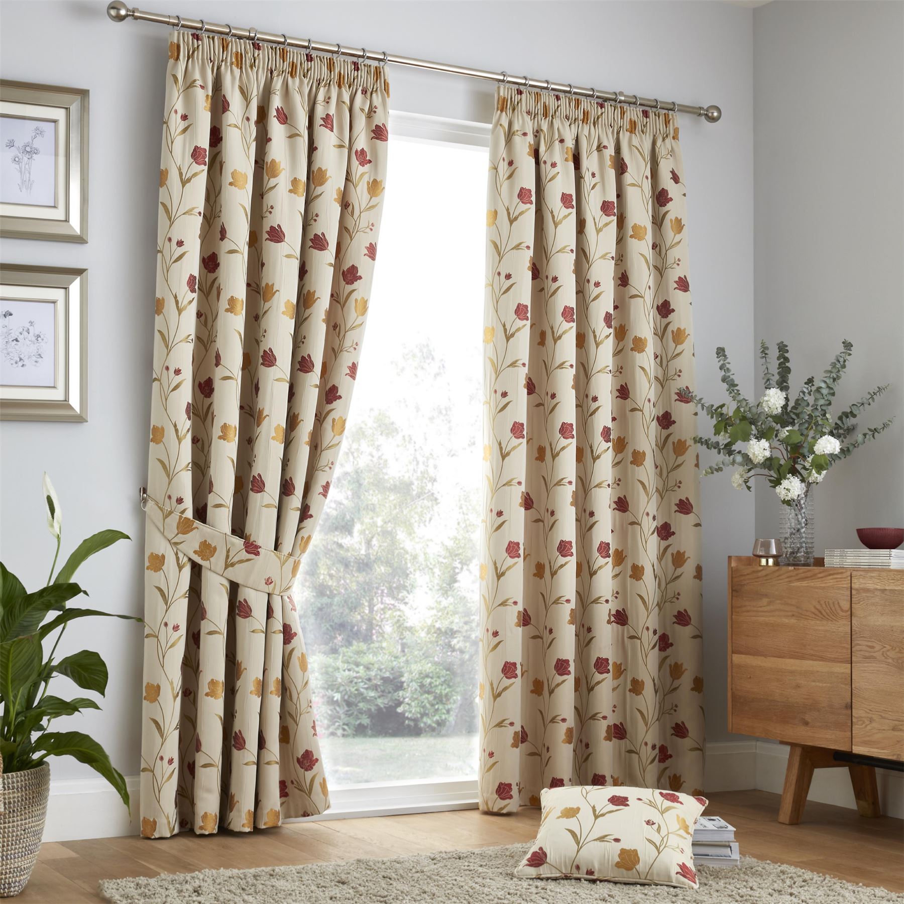 Juliette Pencil Pleat Curtains Fully Lined 100% Polyester By Curtina - Picture 8 of 13
