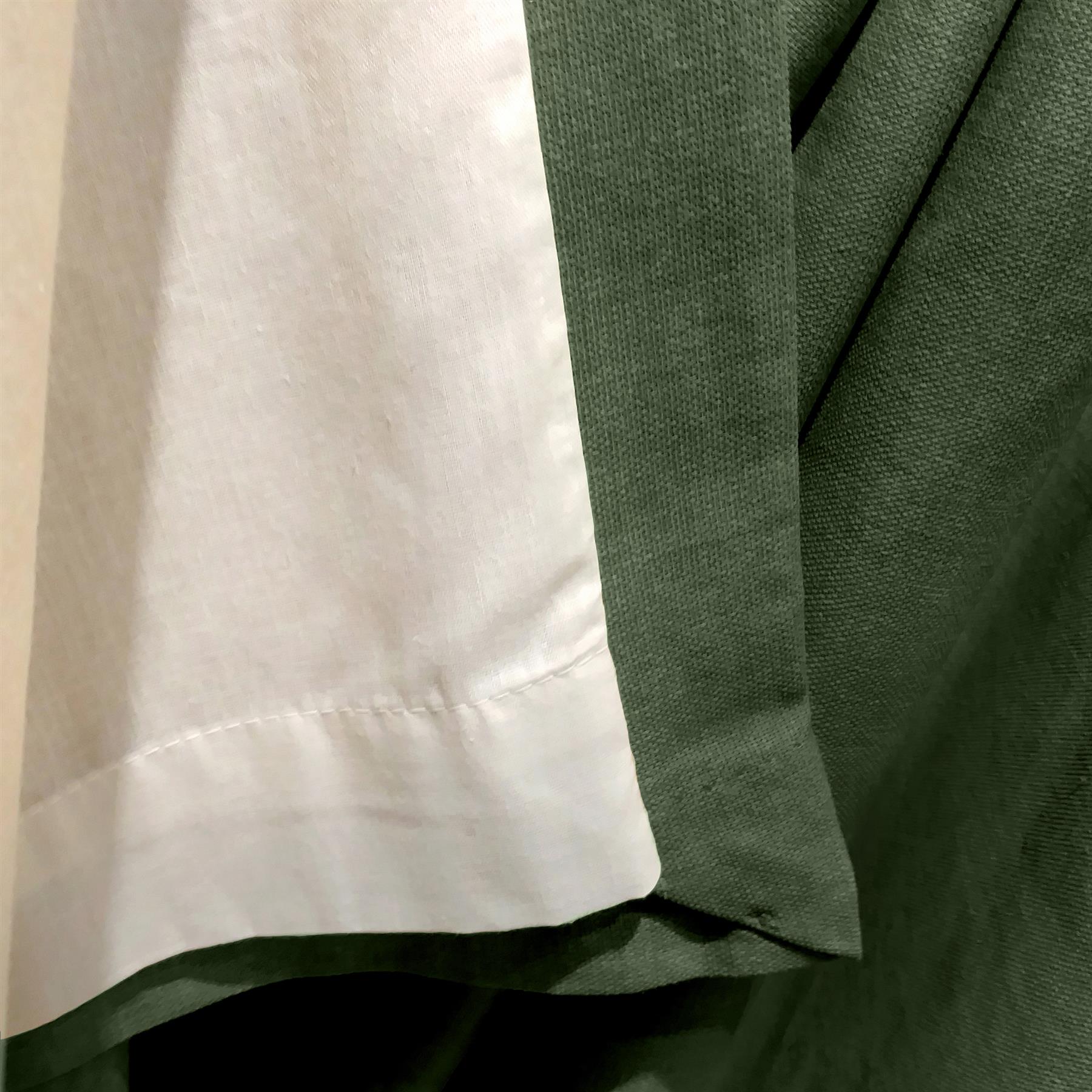 Fusion Sorbonne 100% Cotton Eyelet Curtains in Bottle Green - Picture 7 of 7