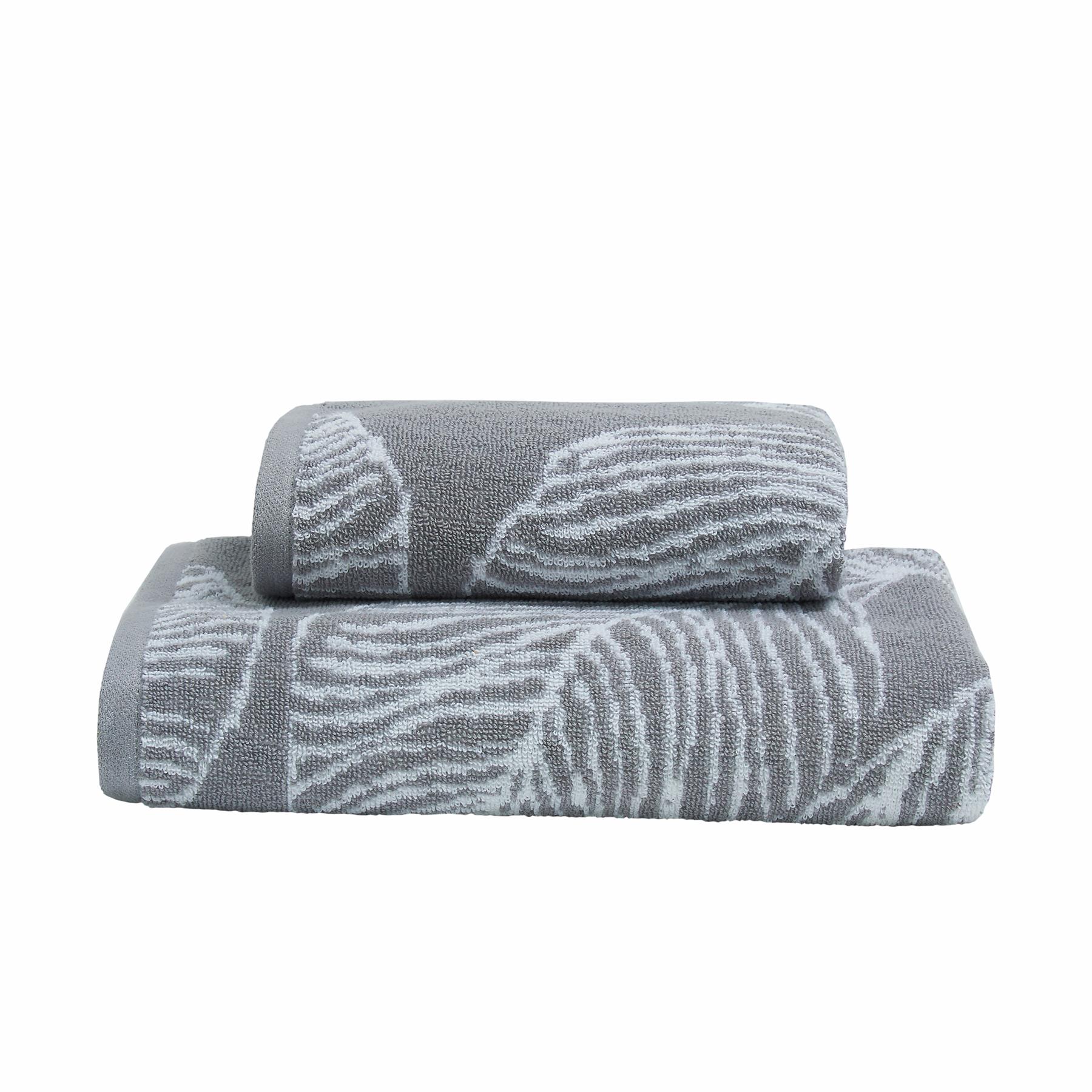 Asciugamani da bagno e bagno Fusion Matteo 100% cotone morbido 550 g/m² grigio - Foto 3 di 4