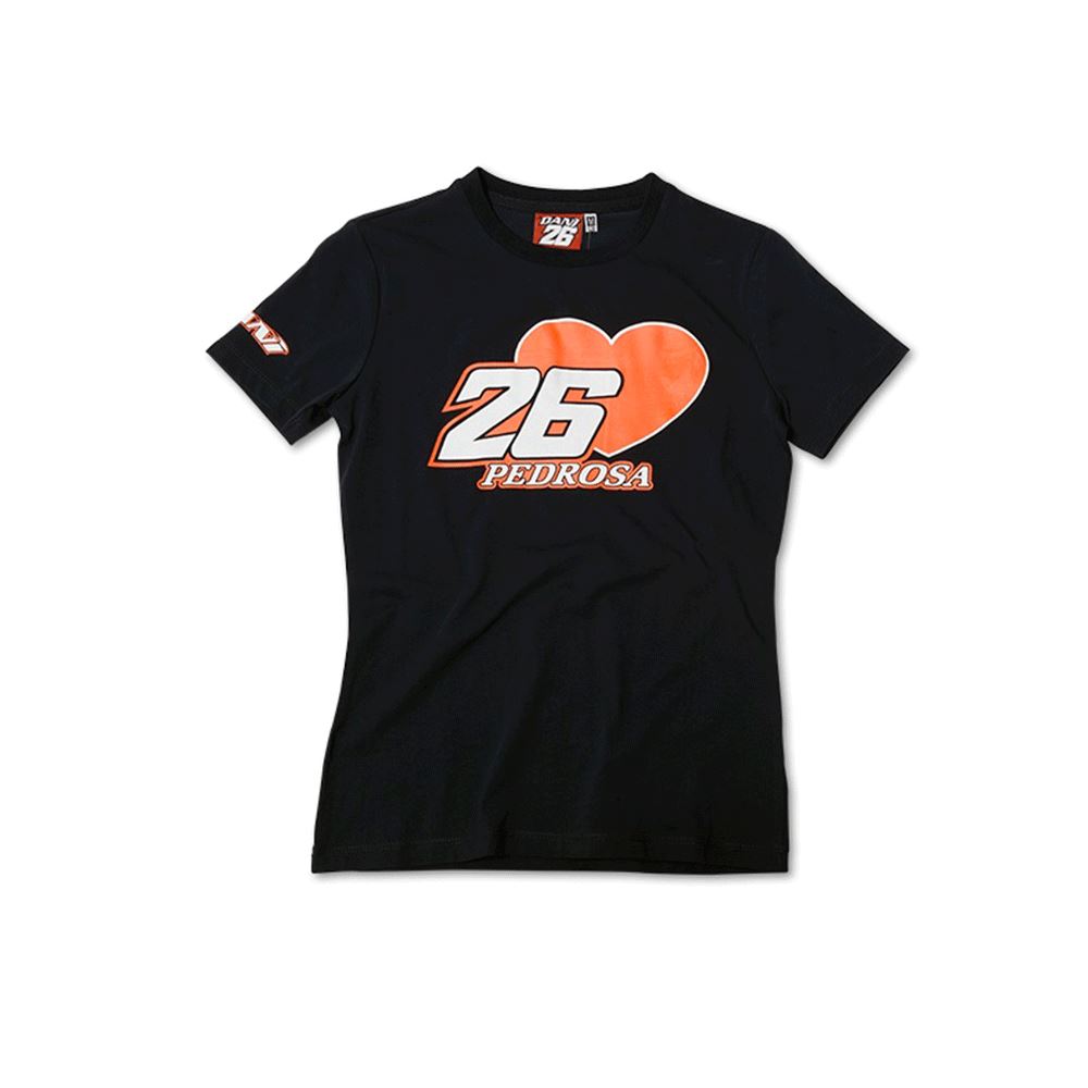 Navy Black t-shirt Matt Silver logo Dani Pedrosa 26 Graphite