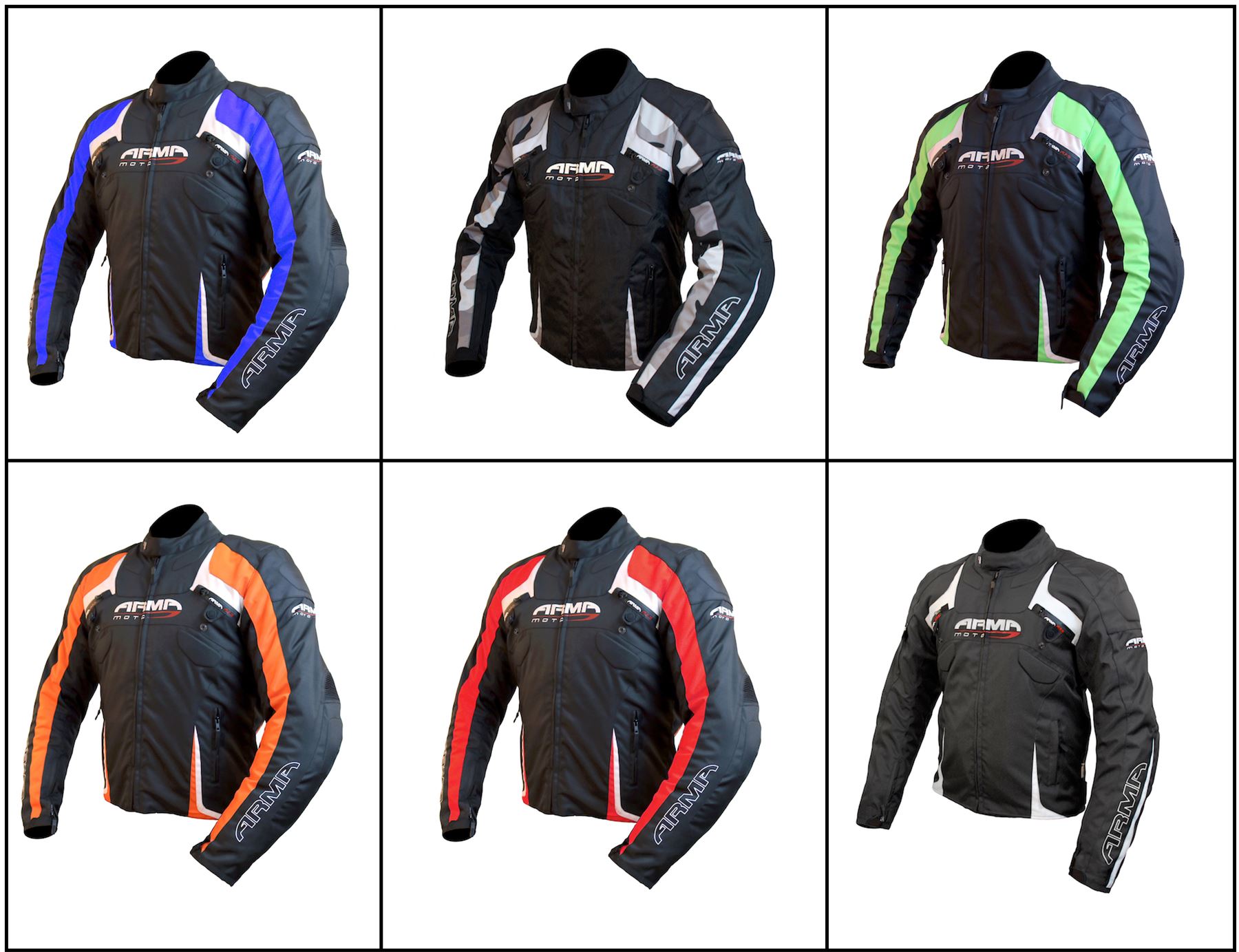 ARMR Moto Kiso 3 Textile Waterproof Motorcycle Motorbike Jacket Black 5XL