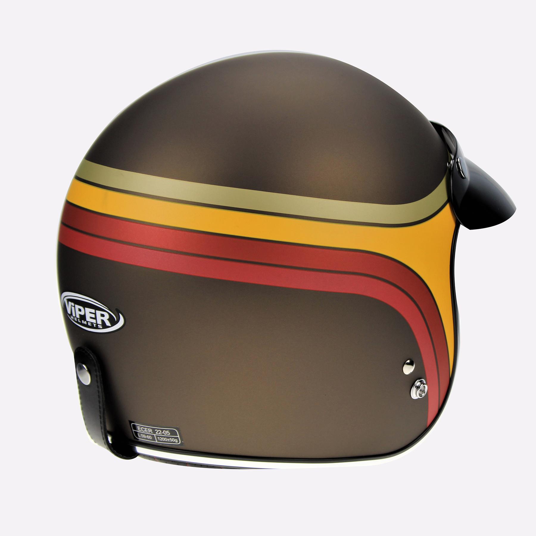 Viper RS05 Slim Fit Open Face Motorcycle Scooter Retro Jet Helmet | eBay