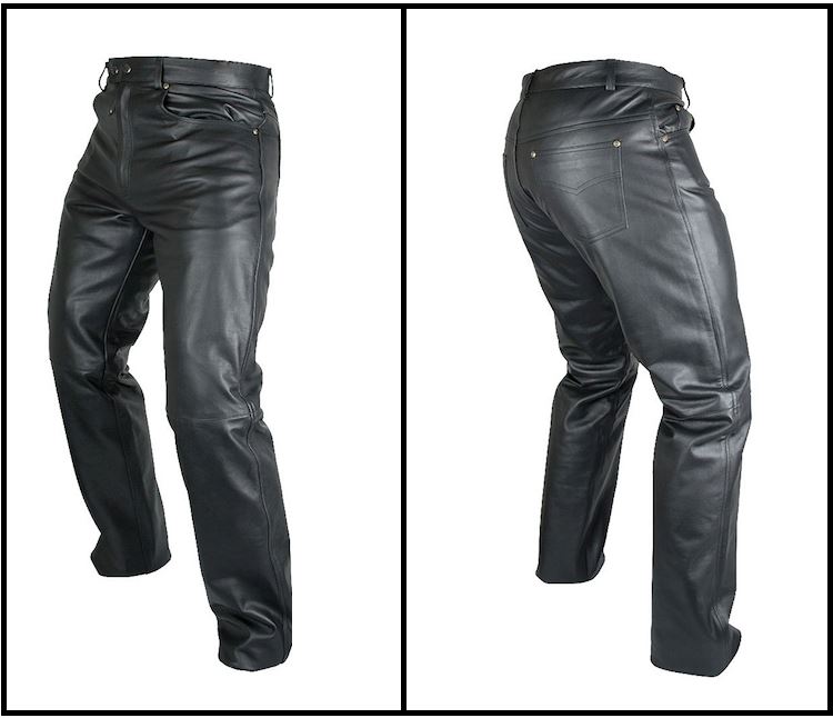 leather bike jeans