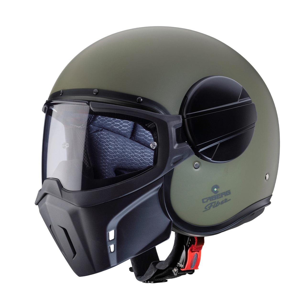 Caberg Ghost Open Face New Matt Military Green Motorcycle Scooter Jet  Helmet | eBay