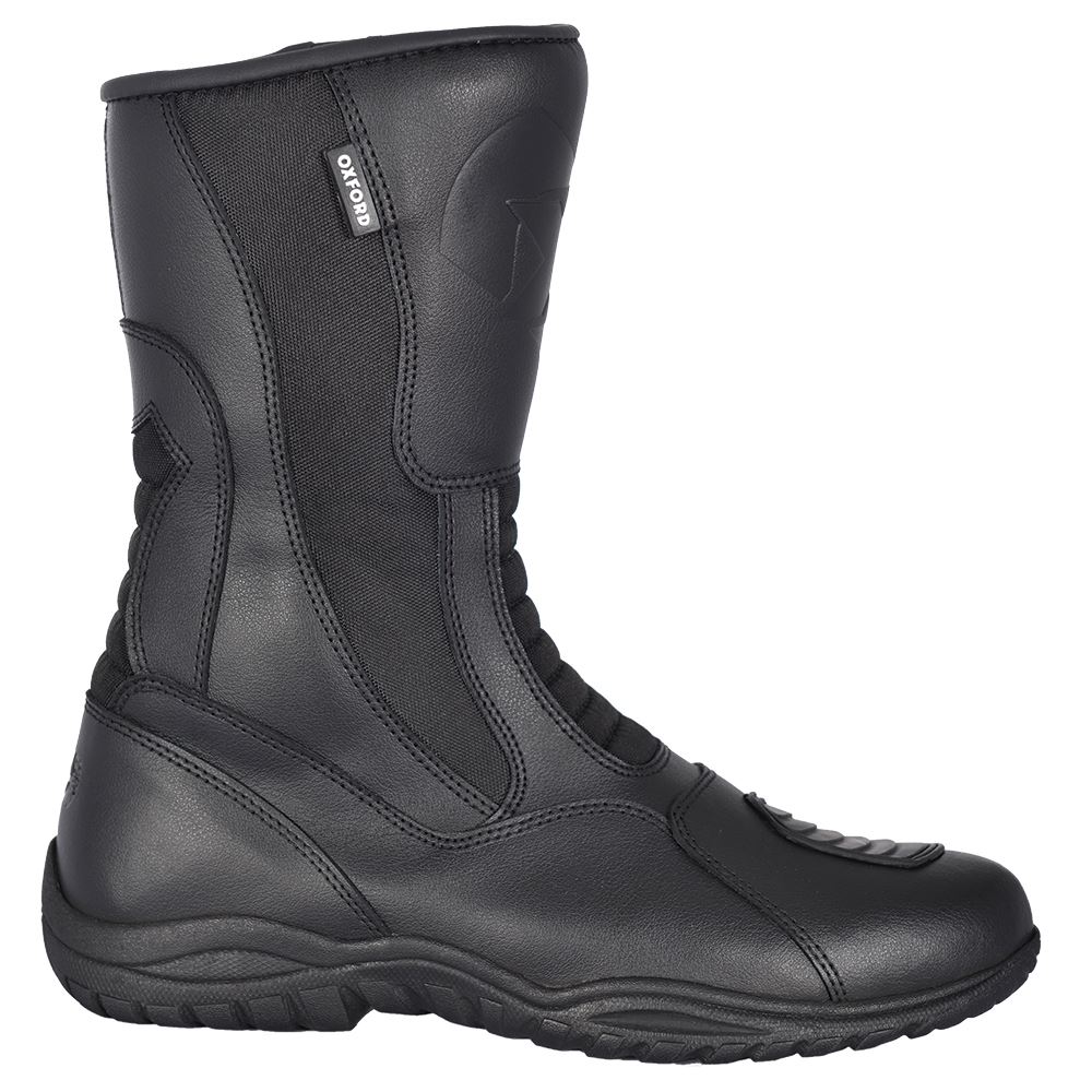 13 VASTER Waterproof Motorcycle Leather Boots Motorbike Touring Shoes Black CE Armoured Rider Boots for Men EU 45