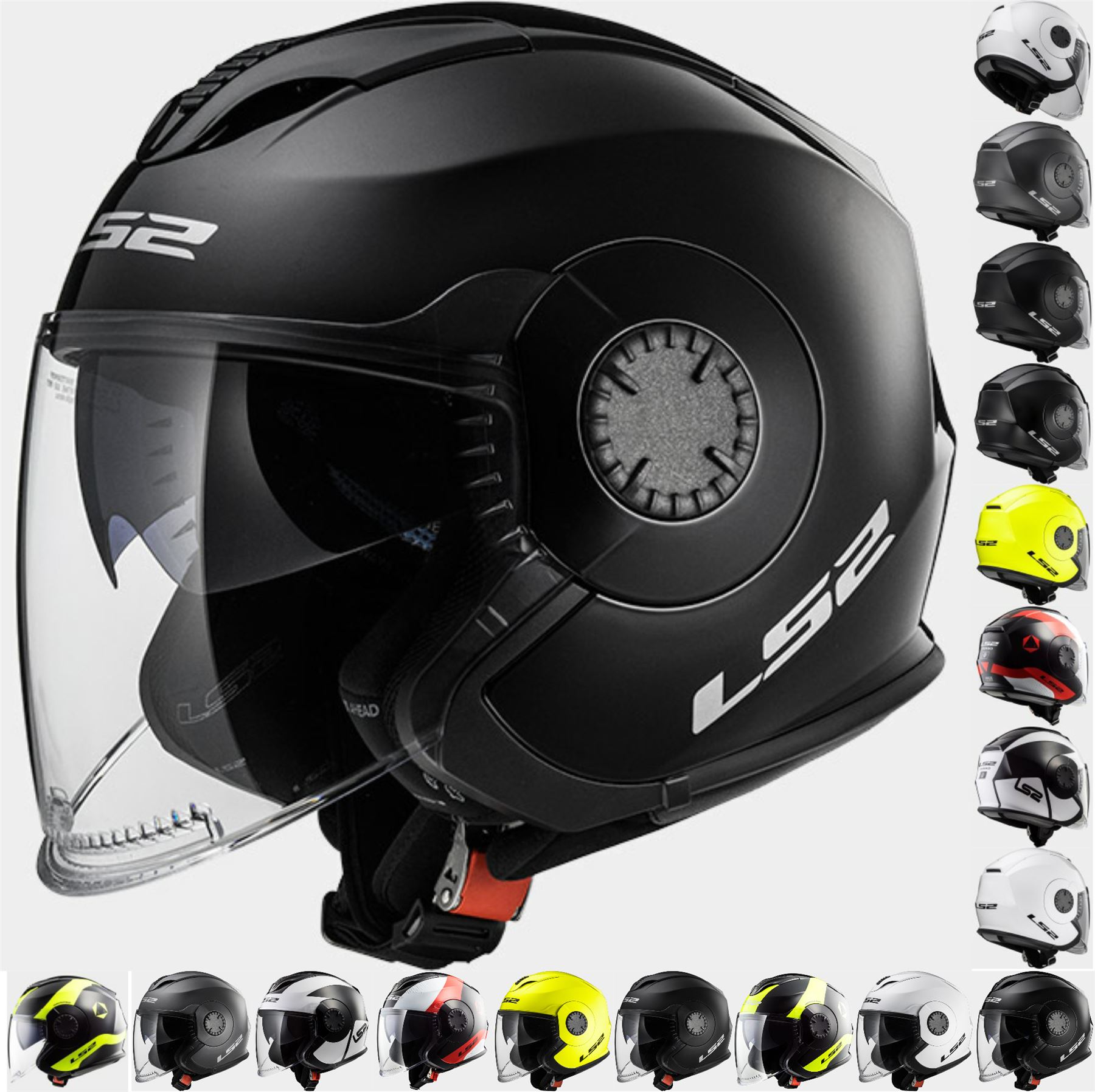 LS2 CASCO URBAN DOWNTOWN KPA VERSO OF570 SOLID BLACK