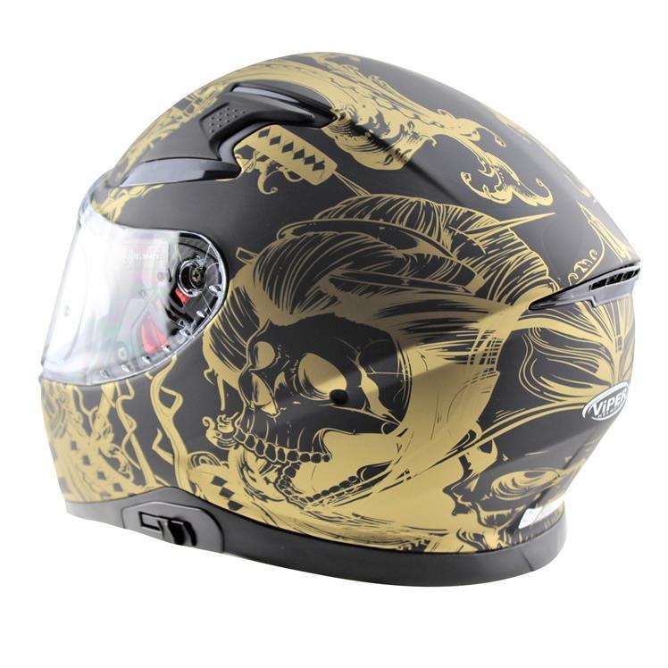 VIPER RSV95 FULL FACE SKULL MOTORCYCLE MOTORBIKE CRASH HELMET ROAD