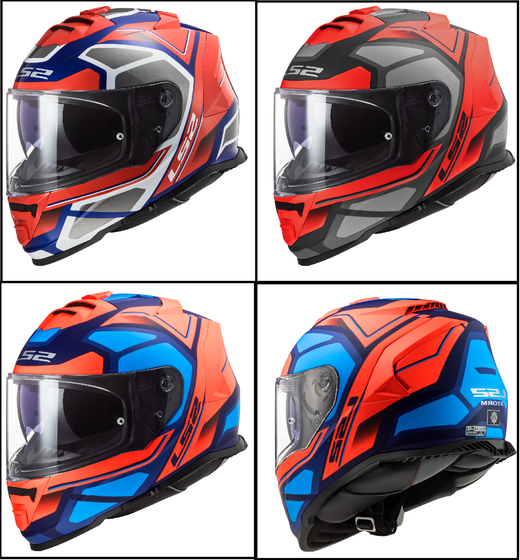 LS2 Casco FF800 Storm Racer Red Blue M