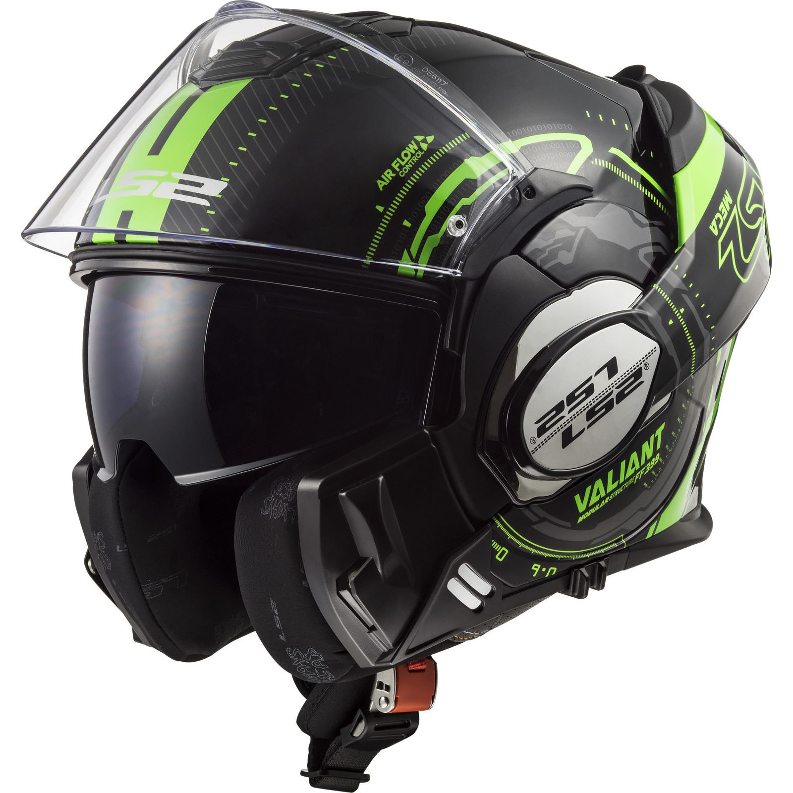 LS2 FF399 VALIANT MODULAR FLIP FRONT FULL FACE MOTORCYCLE CRASH HELMET BLUETOOTH