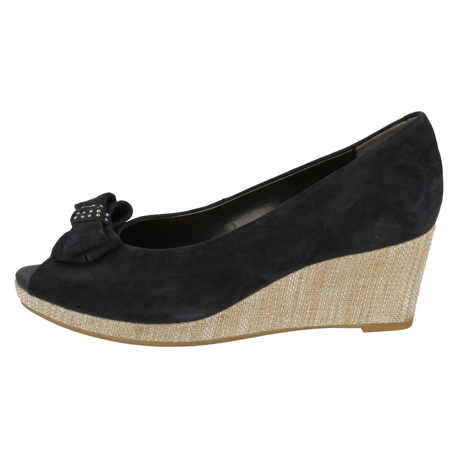 van dal peep toe wedge shoes