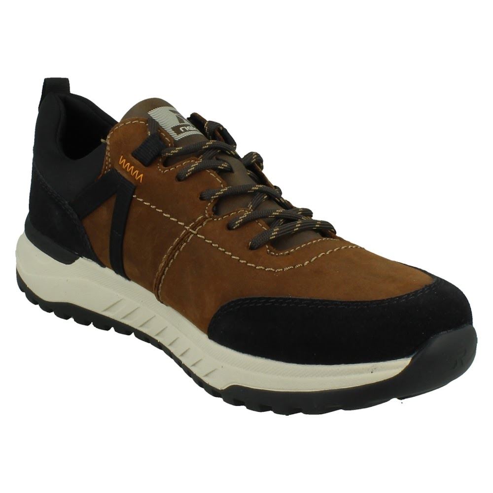 Mens Rieker Leather Lace Up Water-Resistant R-TEX Casual Shoes: U0100 - Picture 8 of 10