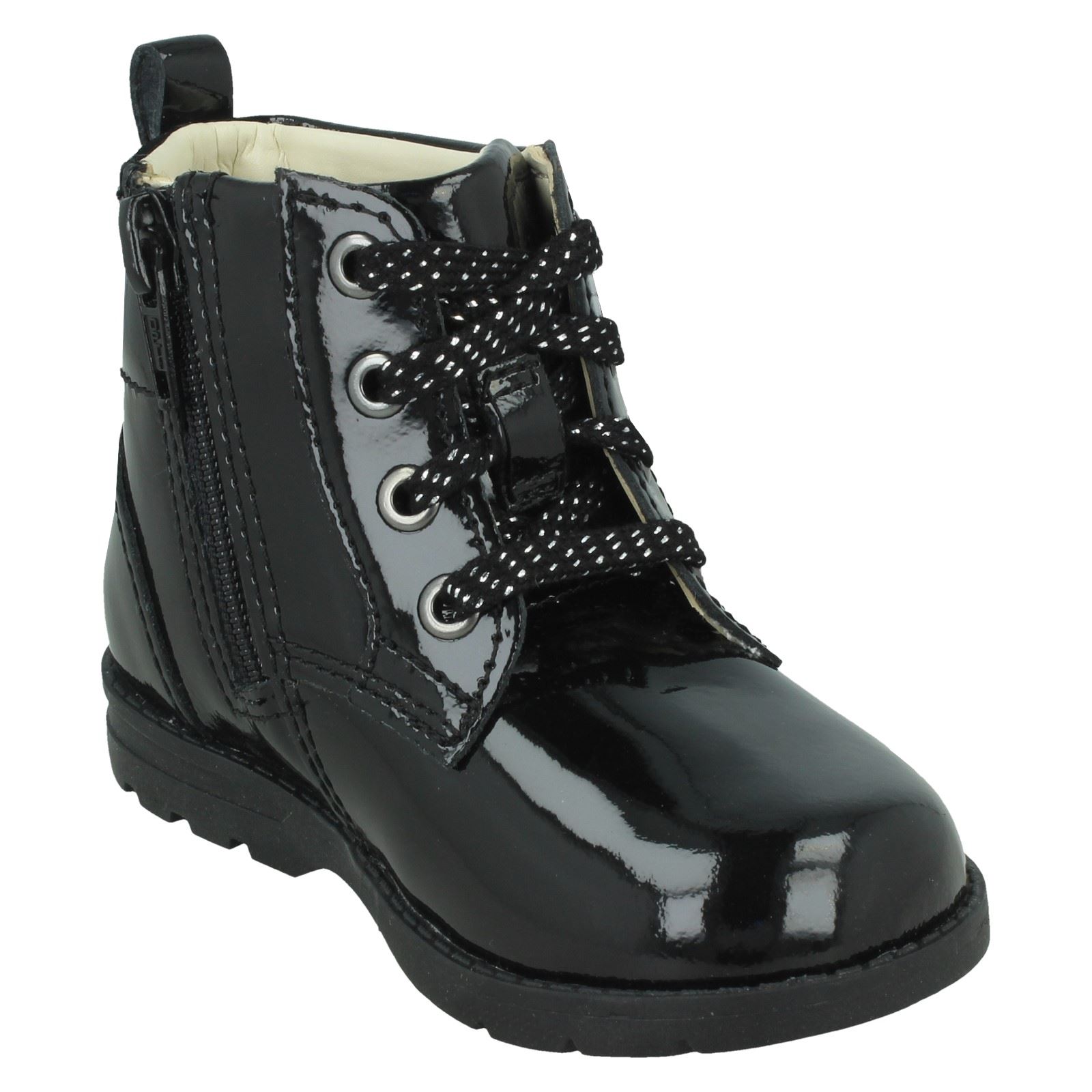 Mädchen Clarks Reißverschluss Stiefeletten Dabi Spitze - Picture 15 of 28