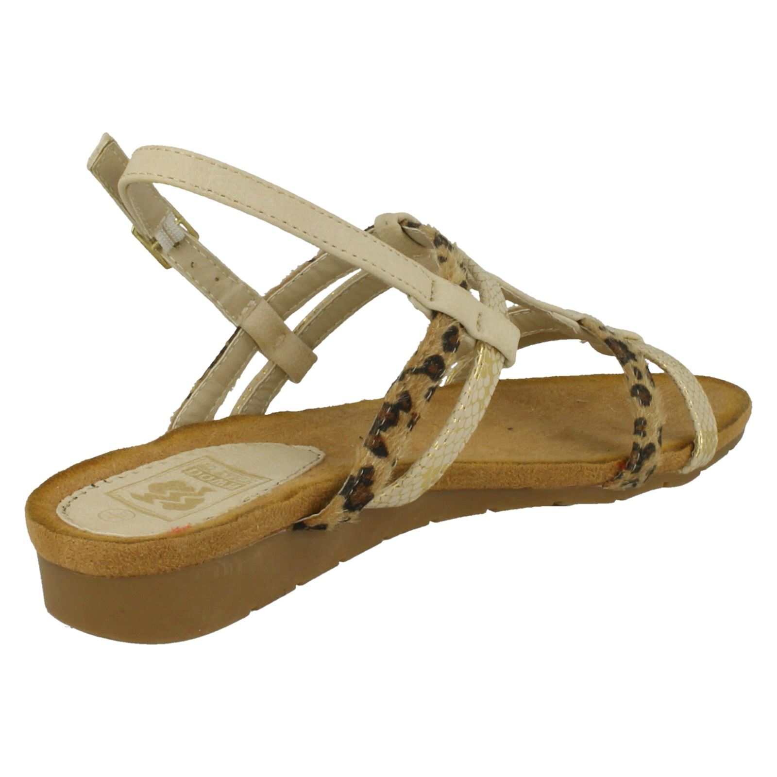 Ladies Down To Earth T Bar Slingback Sandals - Picture 5 of 19