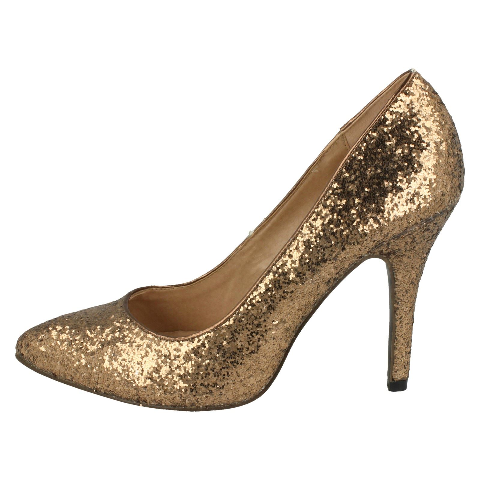 Ladies Anne Michelle Glitter Design Court Shoe - Picture 12 of 28