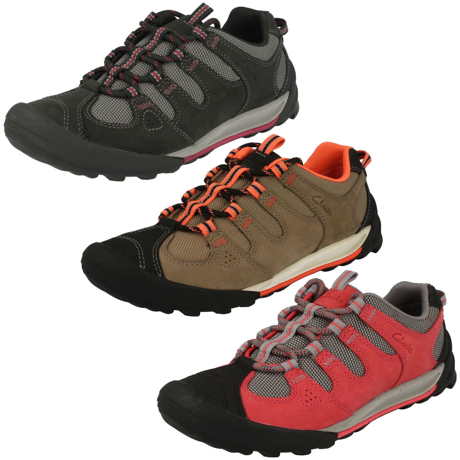 LADIES CLARKS LACE UP ACTIVE WEAR SPORTS OUTDOOR TRAINERS SHOES OUTLAY WEST