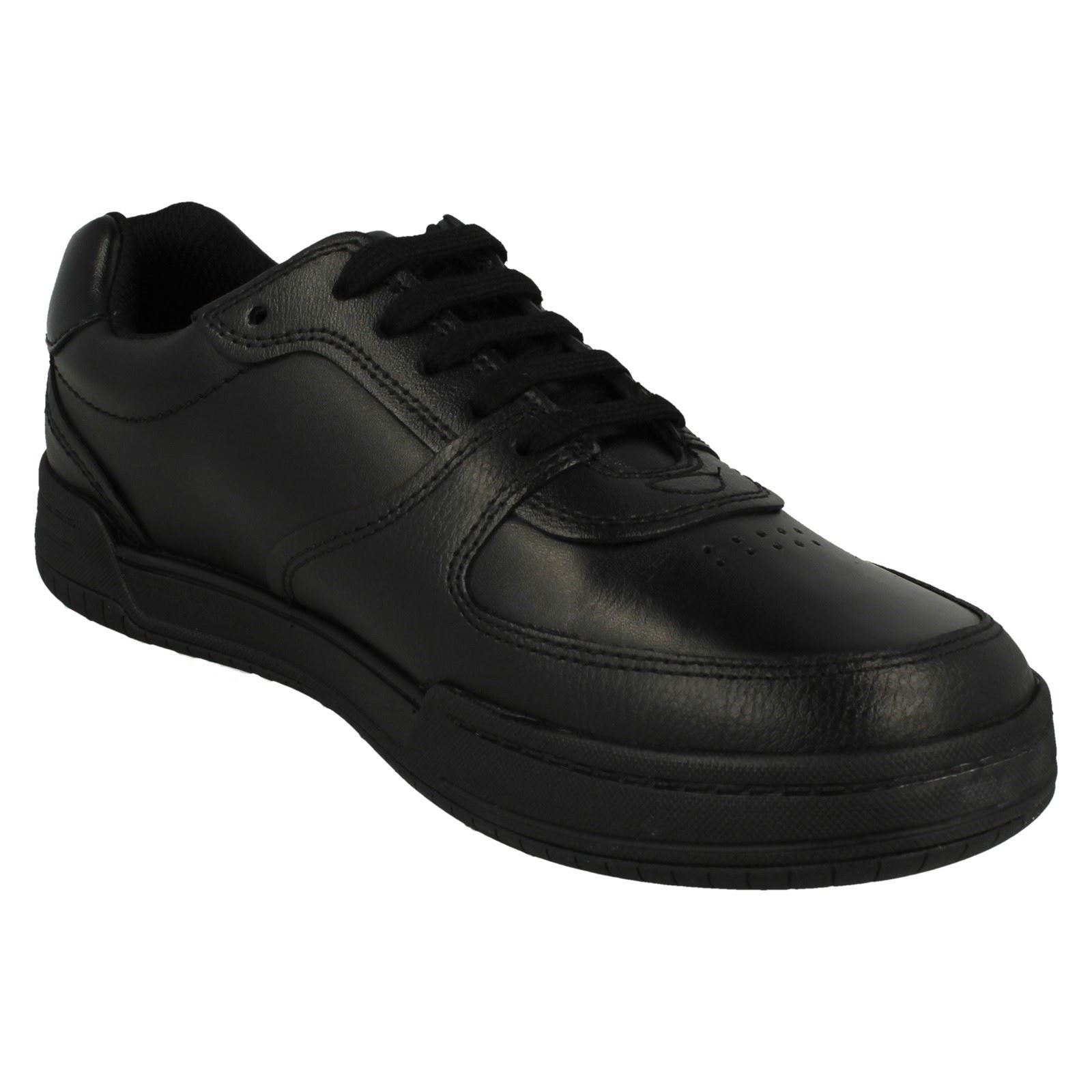 Senior Chicos Clarks Elegante Relajado Estilo Cordones Escuela Zapatos Beige Lay - Picture 8 of 10
