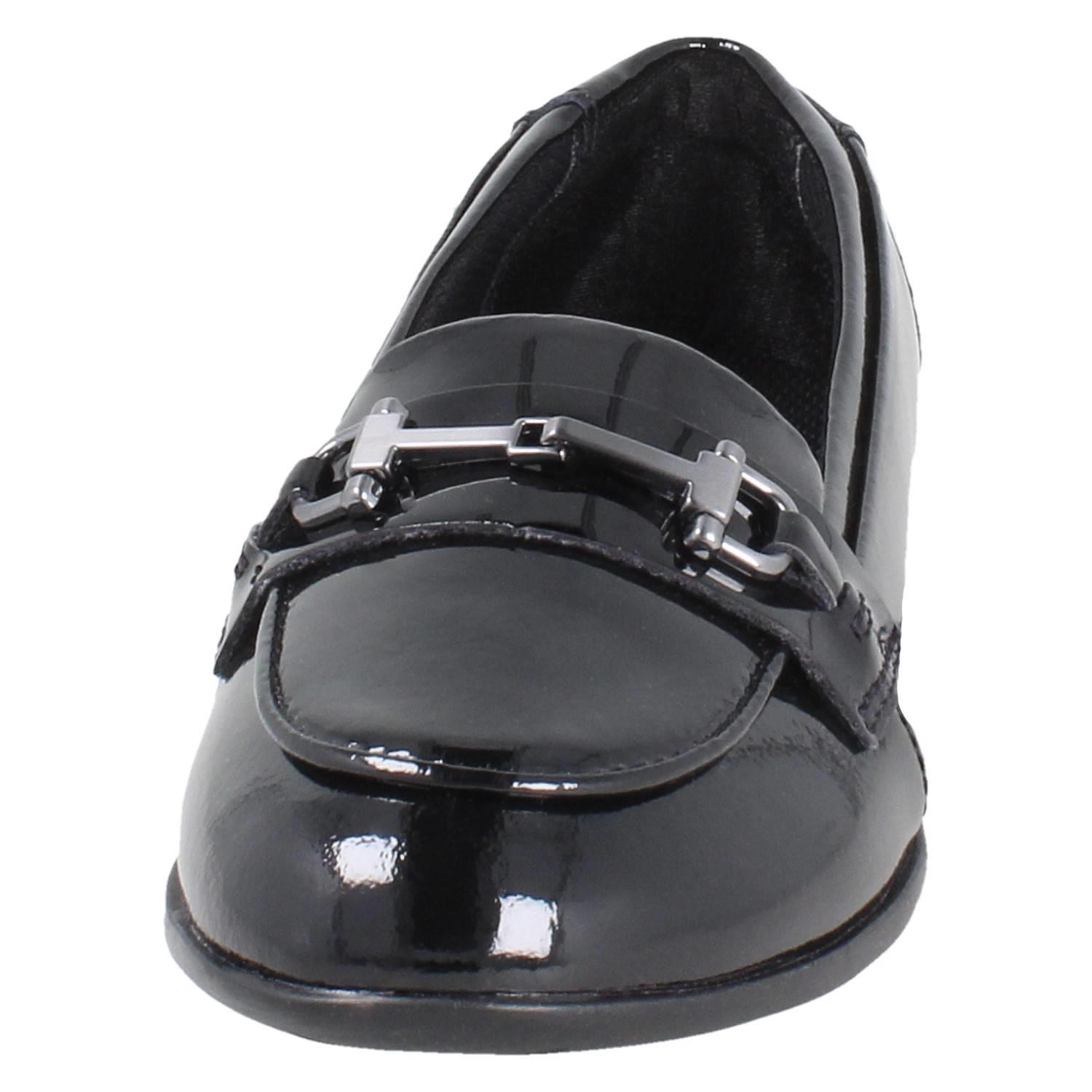 Girls Clarks Horse Bit Trim Leather Slip On Loafer School Shoes *Finja Loafer* - Picture 27 of 37