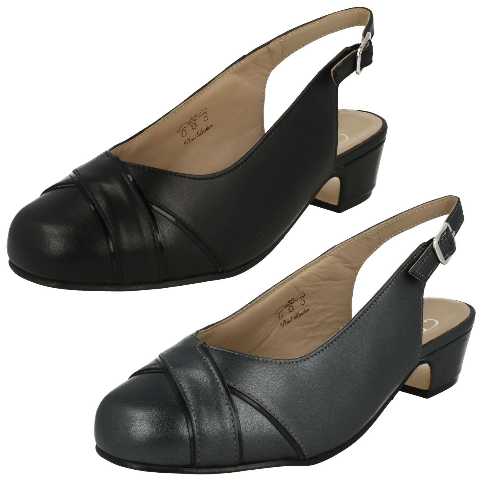 Femmes Equity funeste Talon Bas Bride Arrière Chaussures Femmes Equity funeste Talon Bas Bride Arrière Chaussures