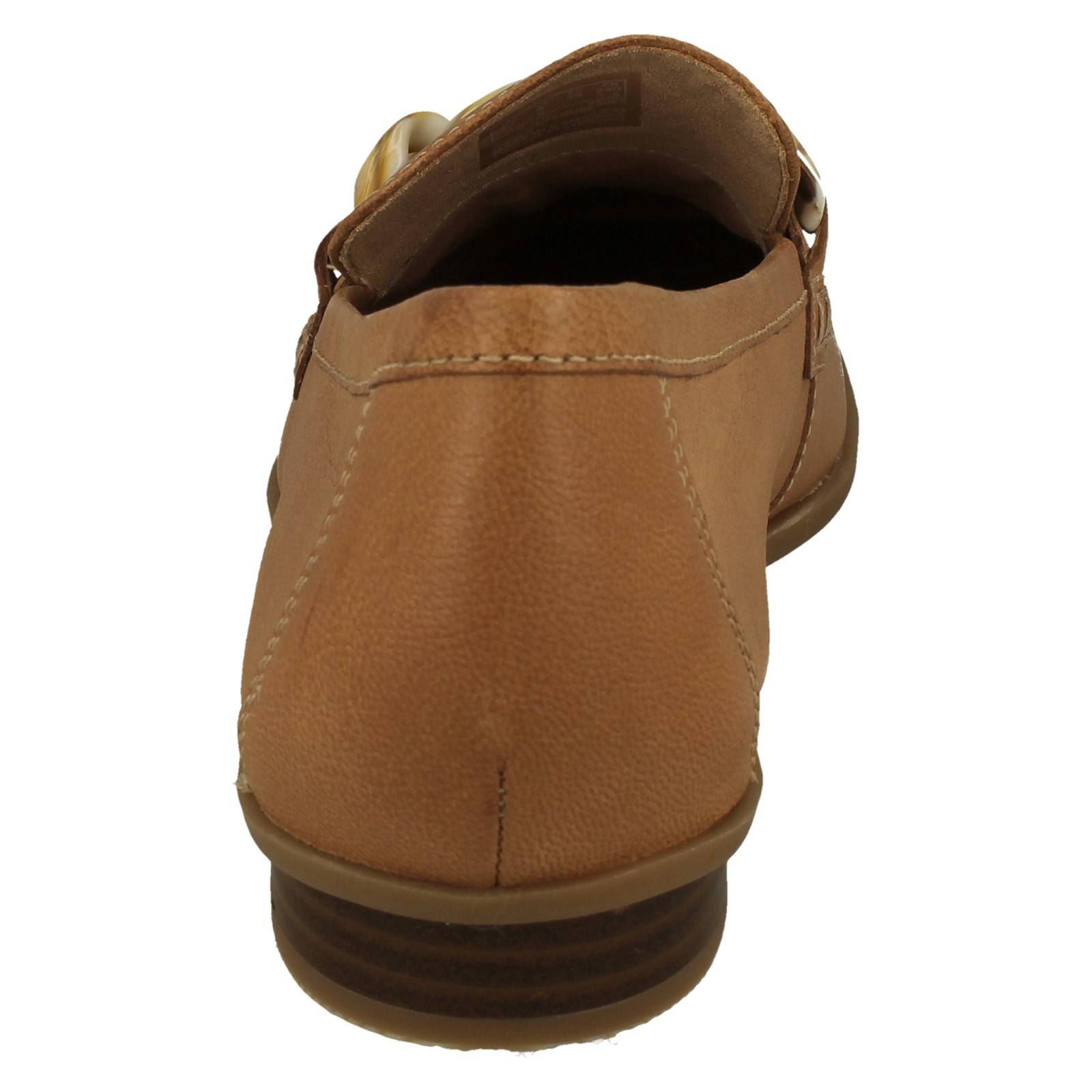 Mujer Clarks Cuero Suave Punta Cuadrada Mocasines Estilo Smart Zapatos: Sarafyna - Picture 32 of 55