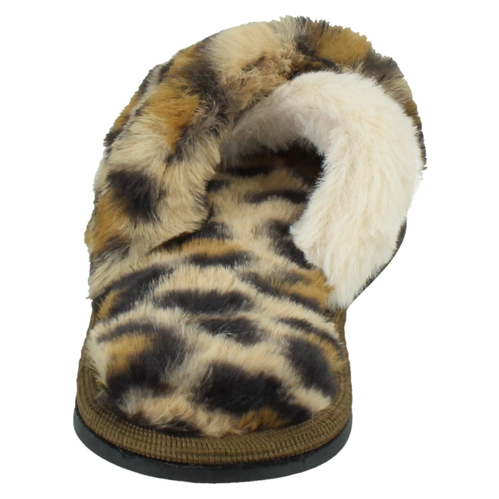 Girls Spot On Fluffy Mule Slippers - Picture 14 of 19