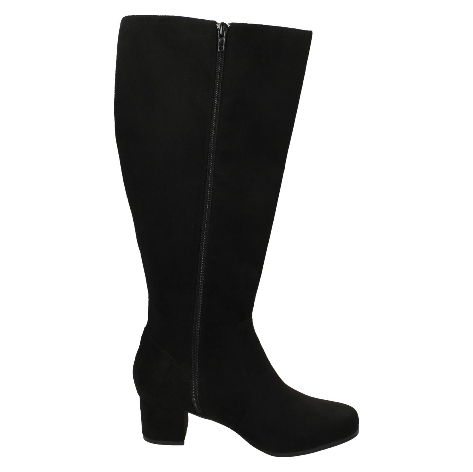 Ladies Spot On Extra Wide Fitting Knee High Boots - Picture 16 of 19