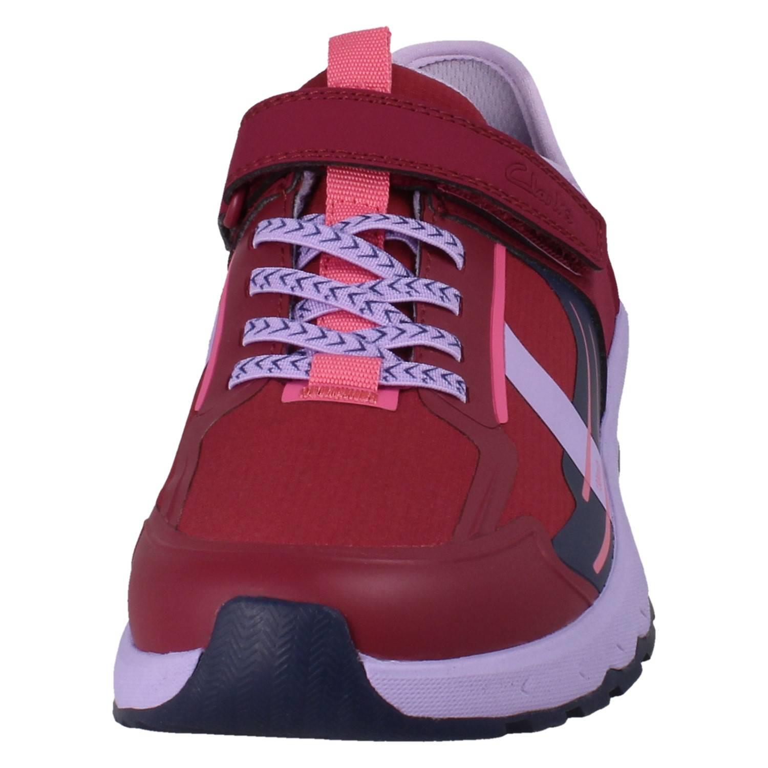 Kinder Clarks Playprints Textil Colour-Pop Cheetah Sporty Turnschuhe Selva Spur - Picture 9 of 37
