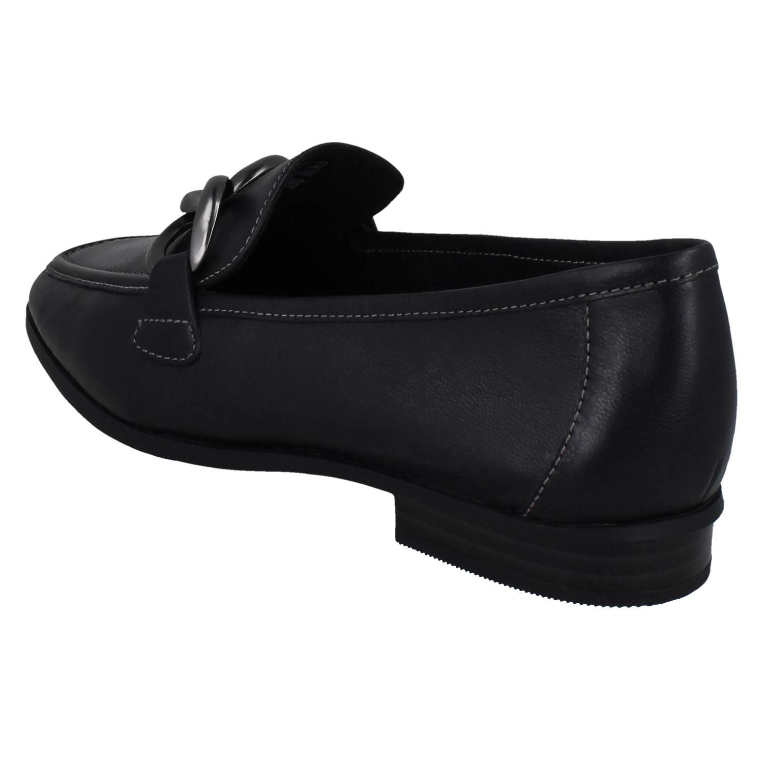 Mujer Clarks Cuero Suave Punta Cuadrada Mocasines Estilo Smart Zapatos: Sarafyna - Picture 13 of 55