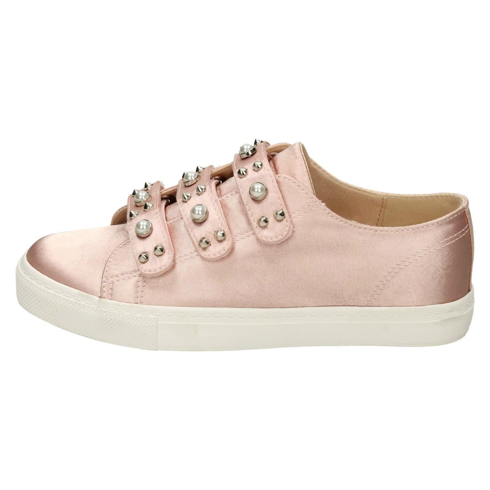 Ladies Spot On Pearl - Strap Trainers F8R0359 - Picture 28 of 28
