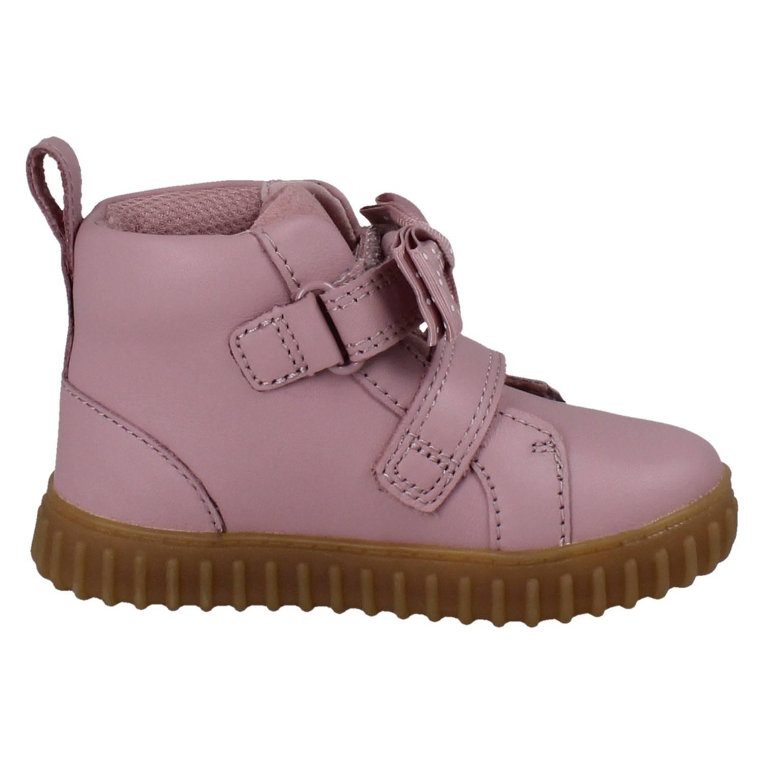 Bottes Montantes En Cuir Suédé Pour Enfants Unisexes Clarks *Cove Sky* - Picture 7 of 19