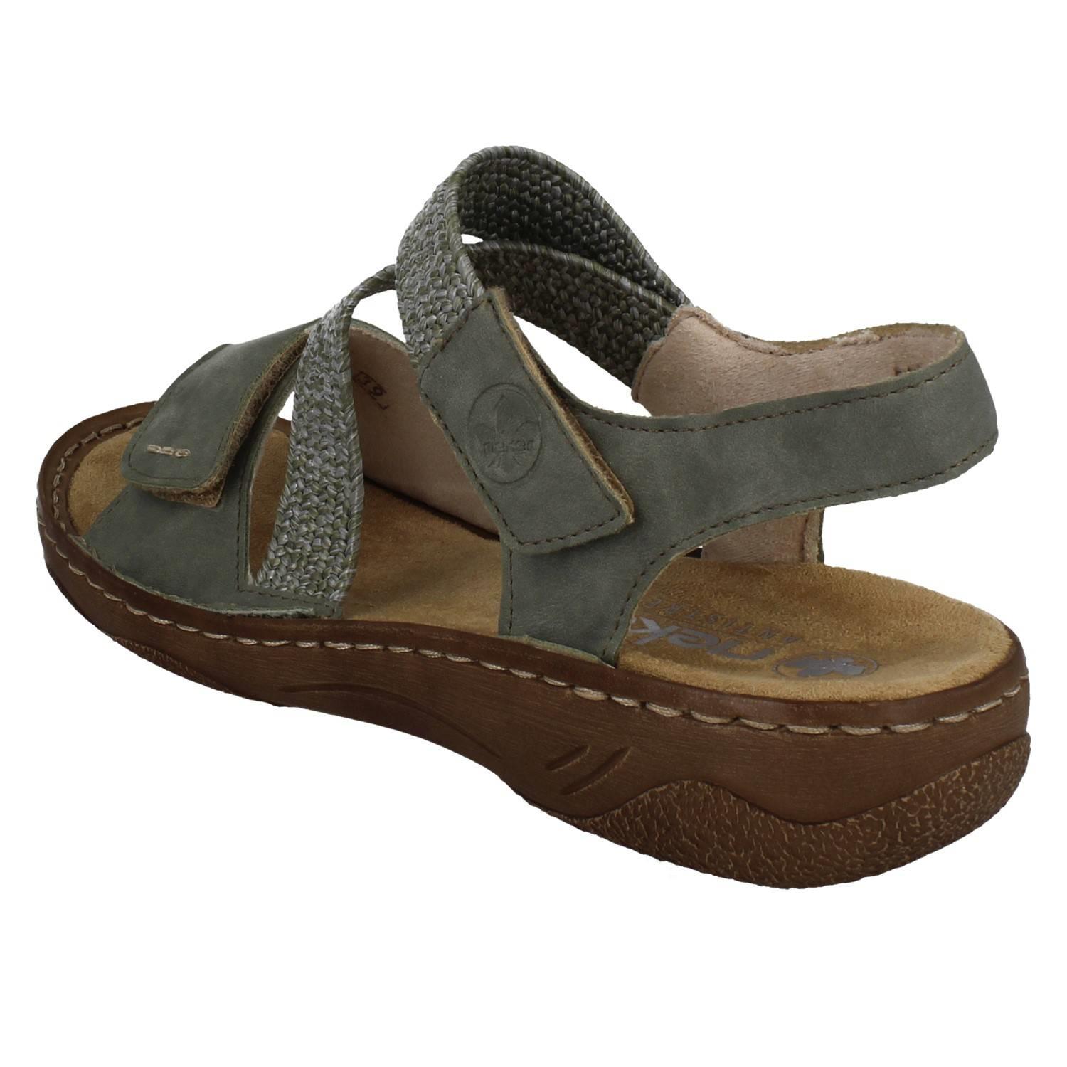 Ladies Rieker Antistress Strappy Elasticated Sandals; V2862 - Picture 4 of 10