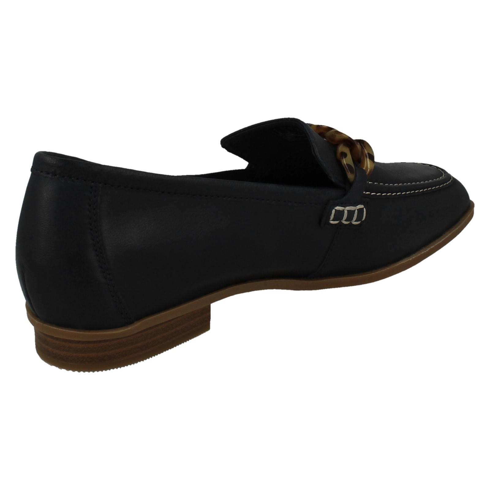 Mujer Clarks Cuero Suave Punta Cuadrada Mocasines Estilo Smart Zapatos: Sarafyna - Picture 24 of 55