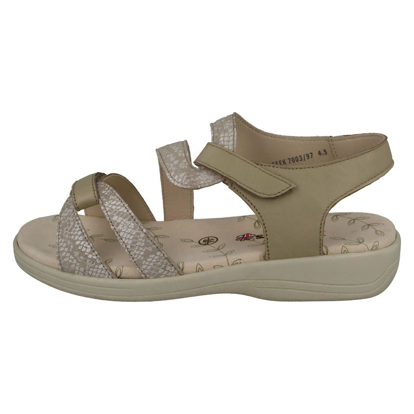 Sandalias de ajuste ancho elegantes con tiras para dama Padders Sunseek - Imagen 3 de 19