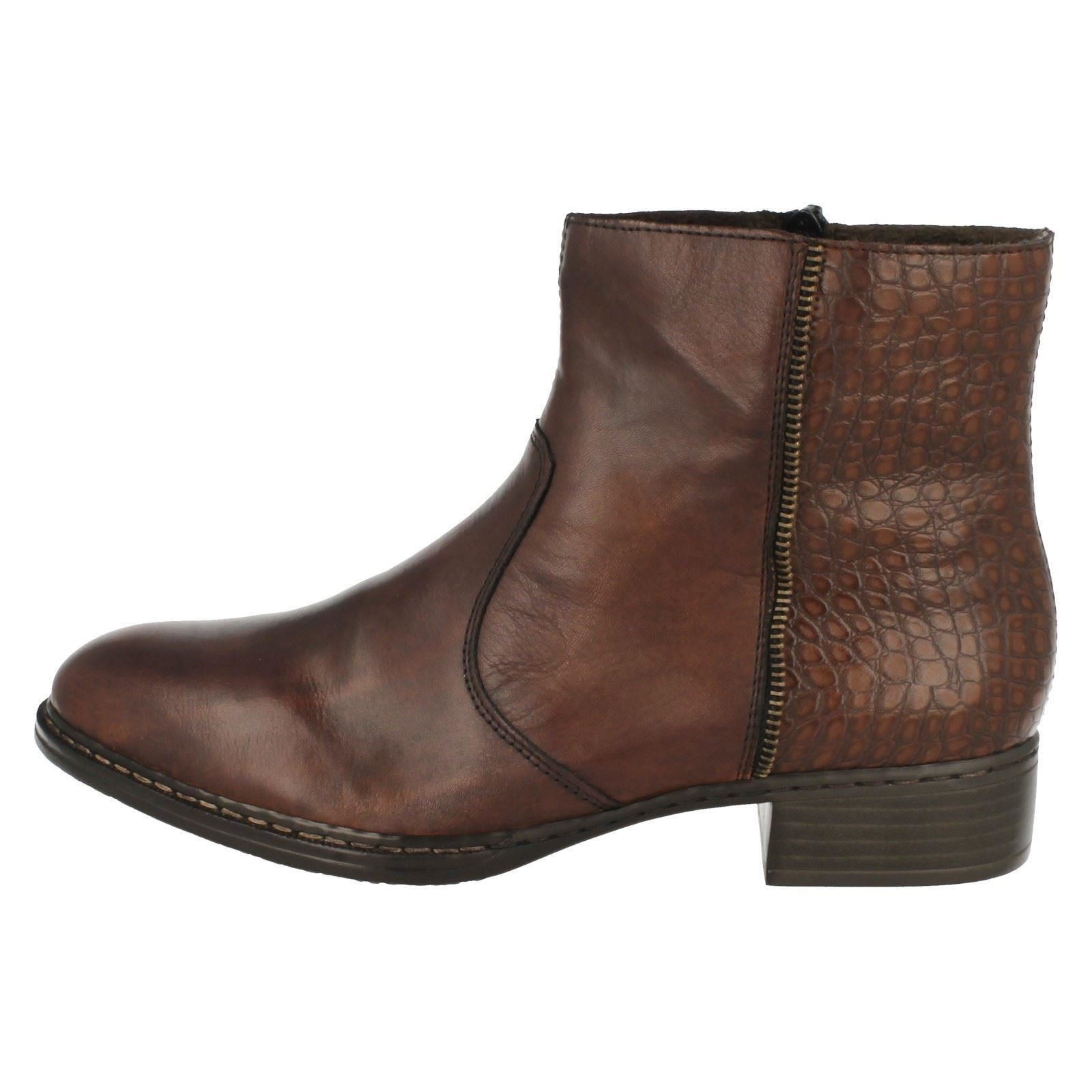 Ankle Lined Warm Boots Ladies Brown 73490 Rieker E1q5ntxw1