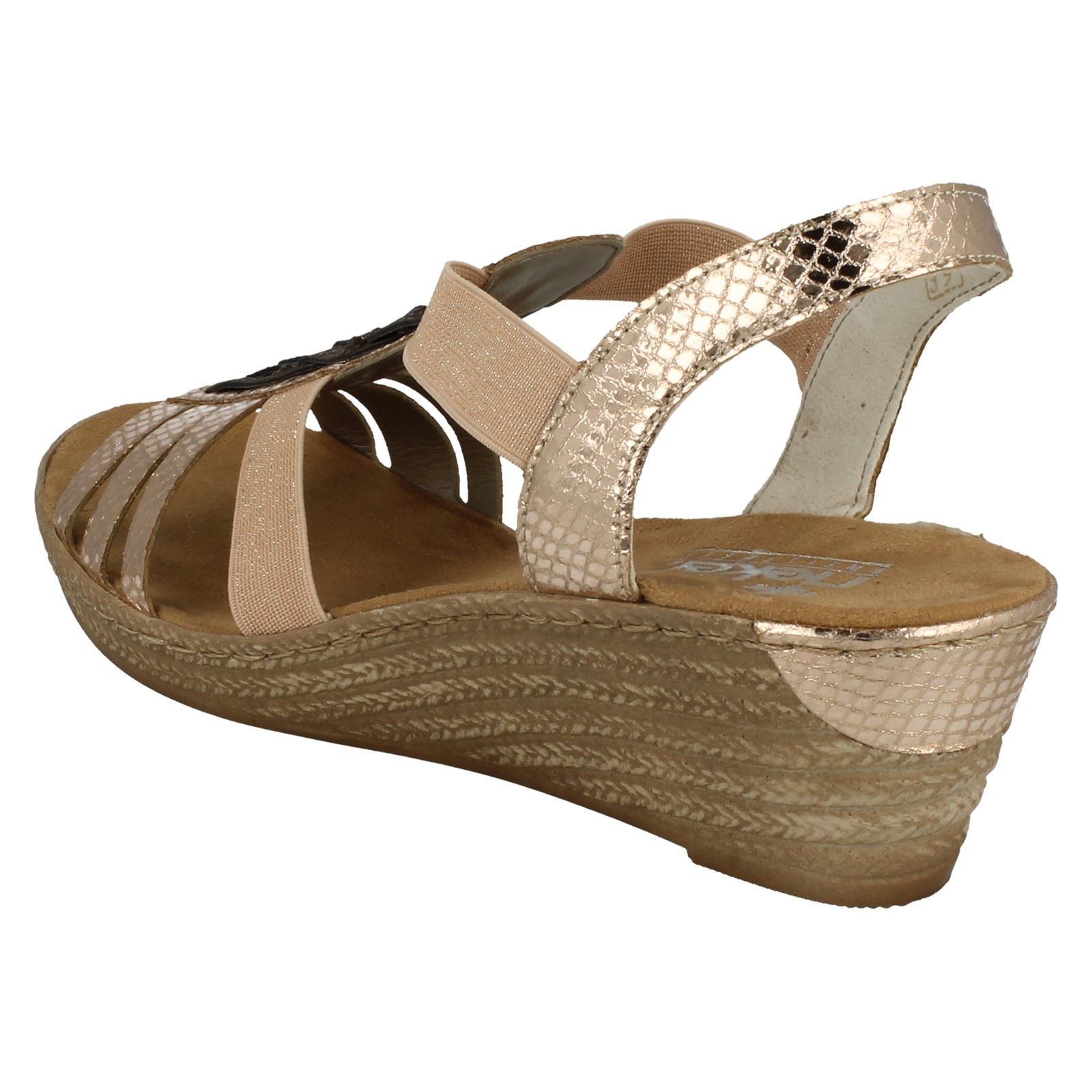 Ladies Rieker 62479 Wedge Summer Sandals | eBay