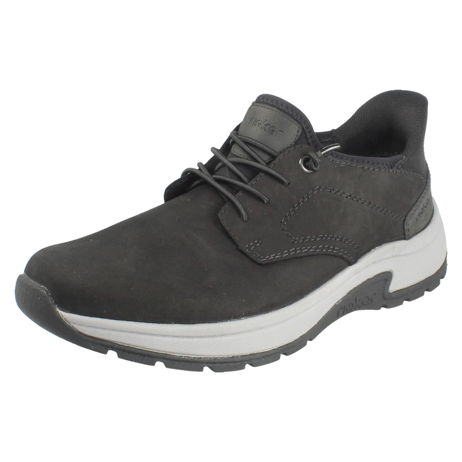 Mens Rieker Extra Wide Elasticated Lace Casual Suede Shoes 11050 - Picture 2 of 19