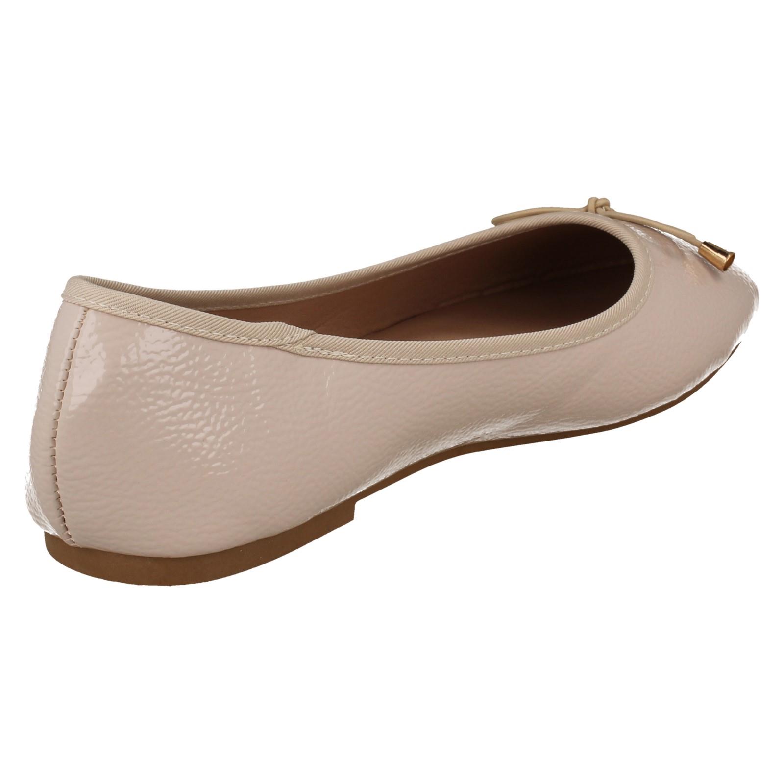 Ladies Spot On Bow Trim Ballerina Shoes - Picture 36 of 37