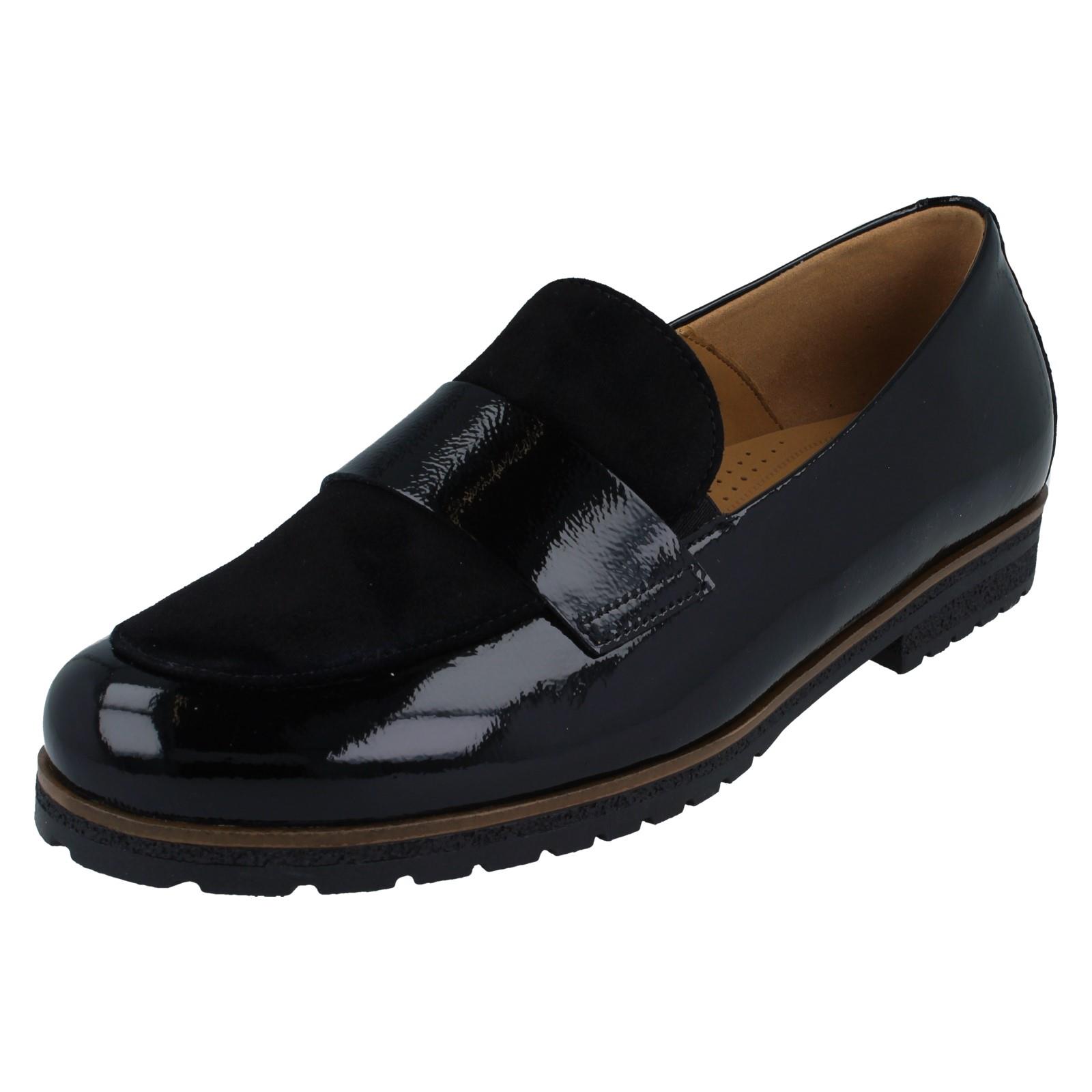 Femmes Gabor à Enfiler Mocassins Cuir Avec Petit Environ 1.5 CM Bloc Talon : - Foto 2 di 10