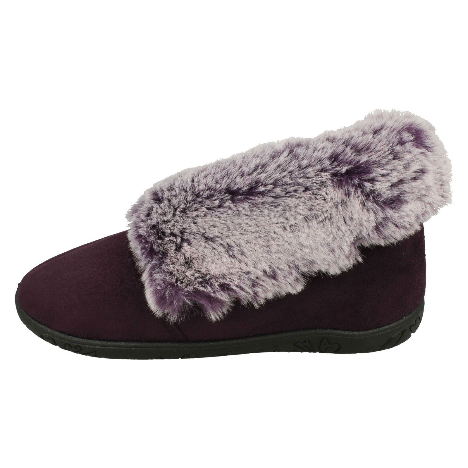 Ladies Padders Faux Fur Cuffed Slippers 'Esme' - Picture 28 of 37