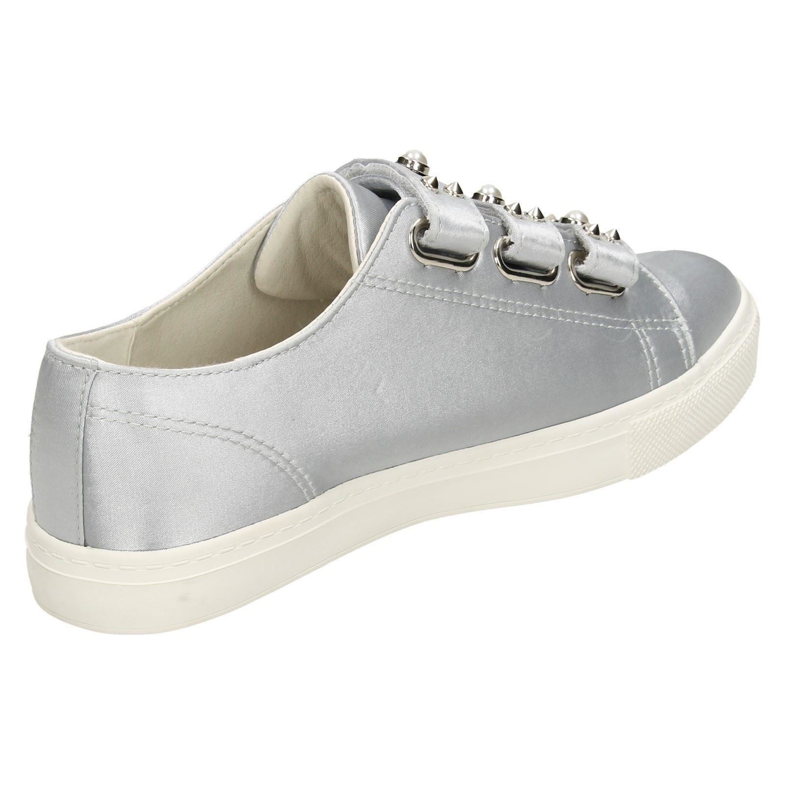 Ladies Spot On Pearl - Strap Trainers F8R0359 - Picture 14 of 28