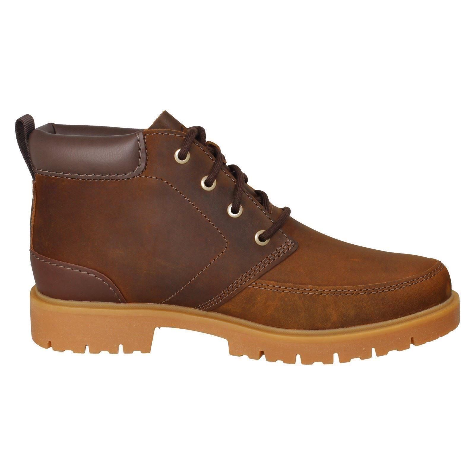 Mens Clarks Leather Lace Up Ankle Boots Rossdale Mid - Picture 6 of 19