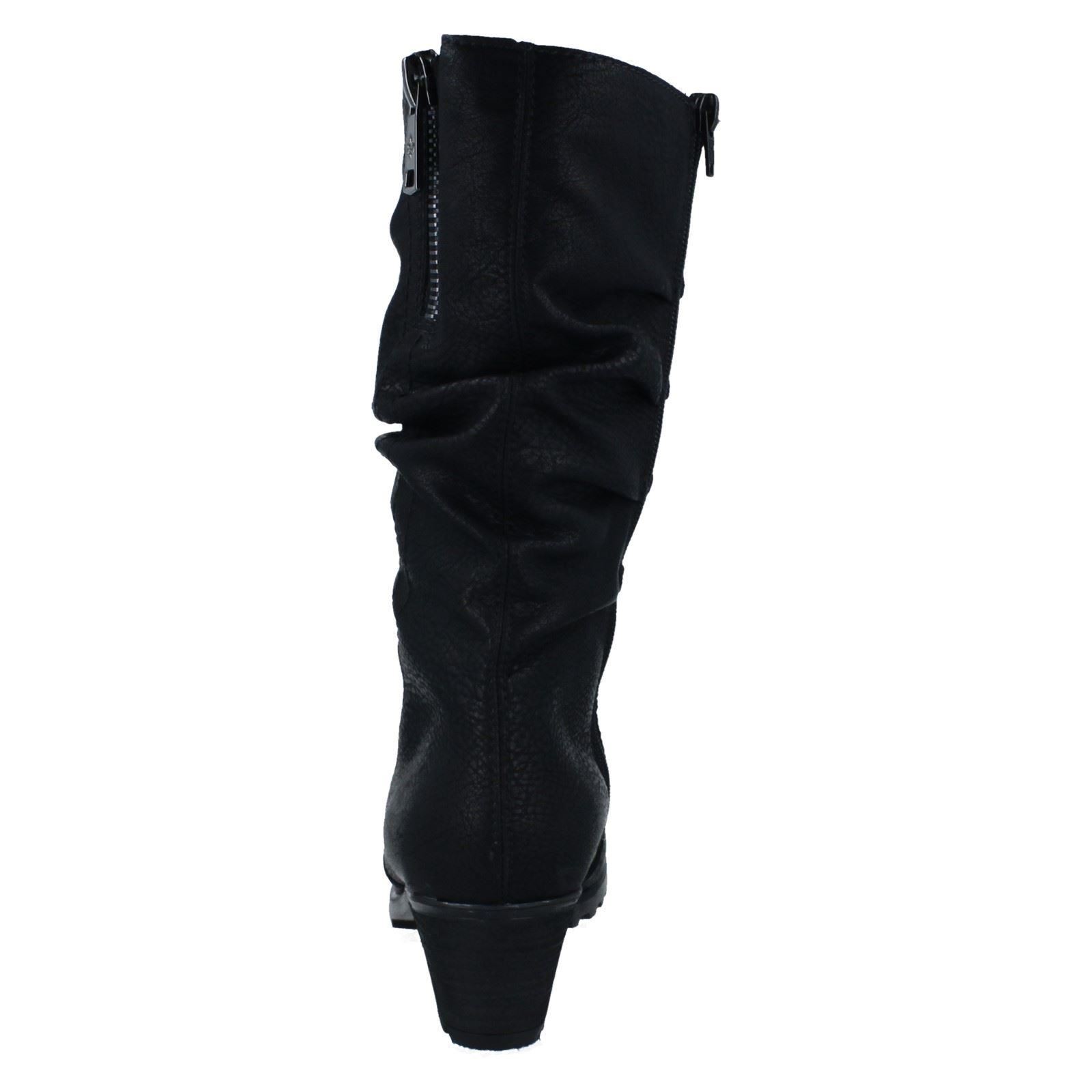 Ladies Rieker Synthetic Mid Calf Warm Lined Boots *Y8053* | eBay