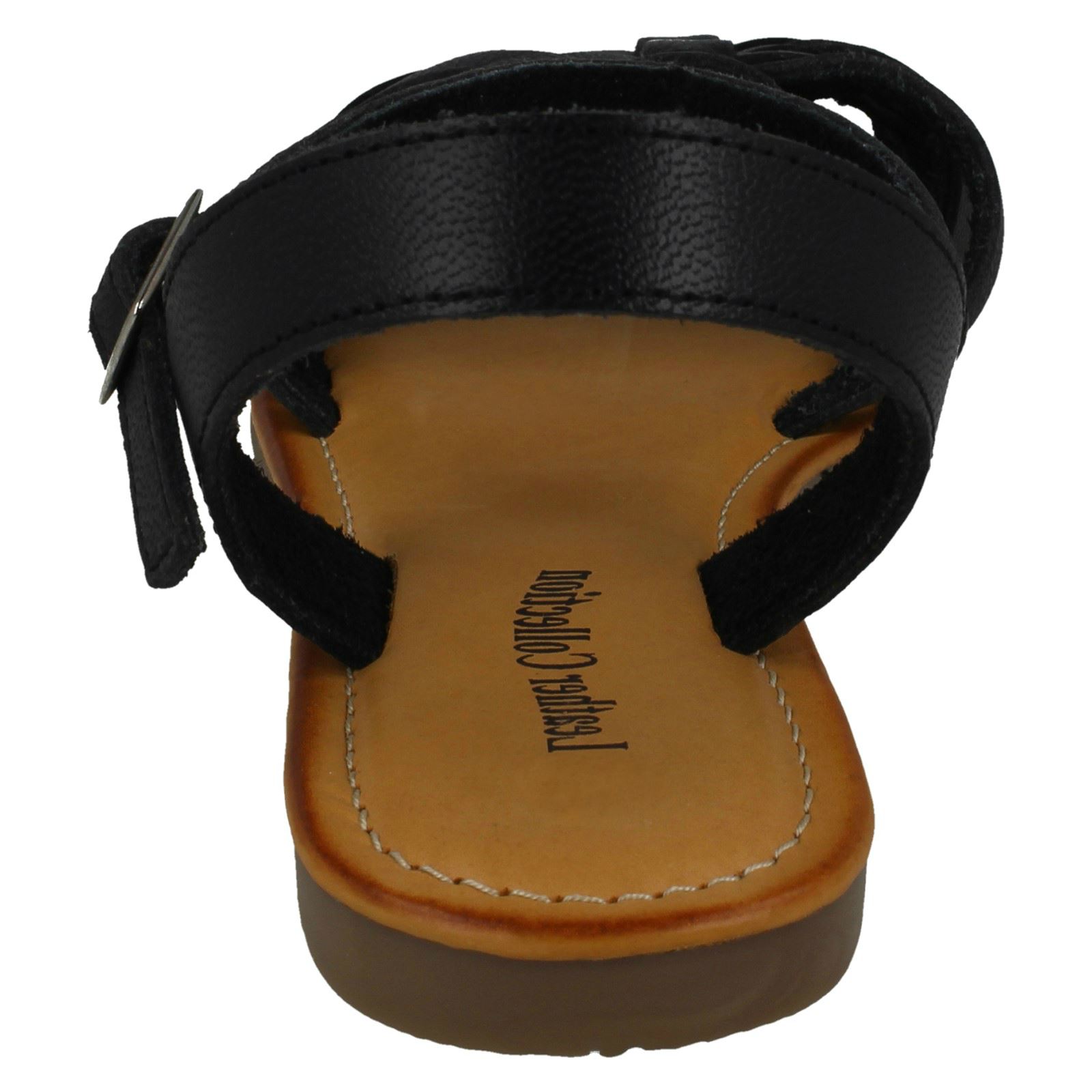 Ladies Leather Collection Casual Strappy Sandals F0R0200 - Picture 5 of 28