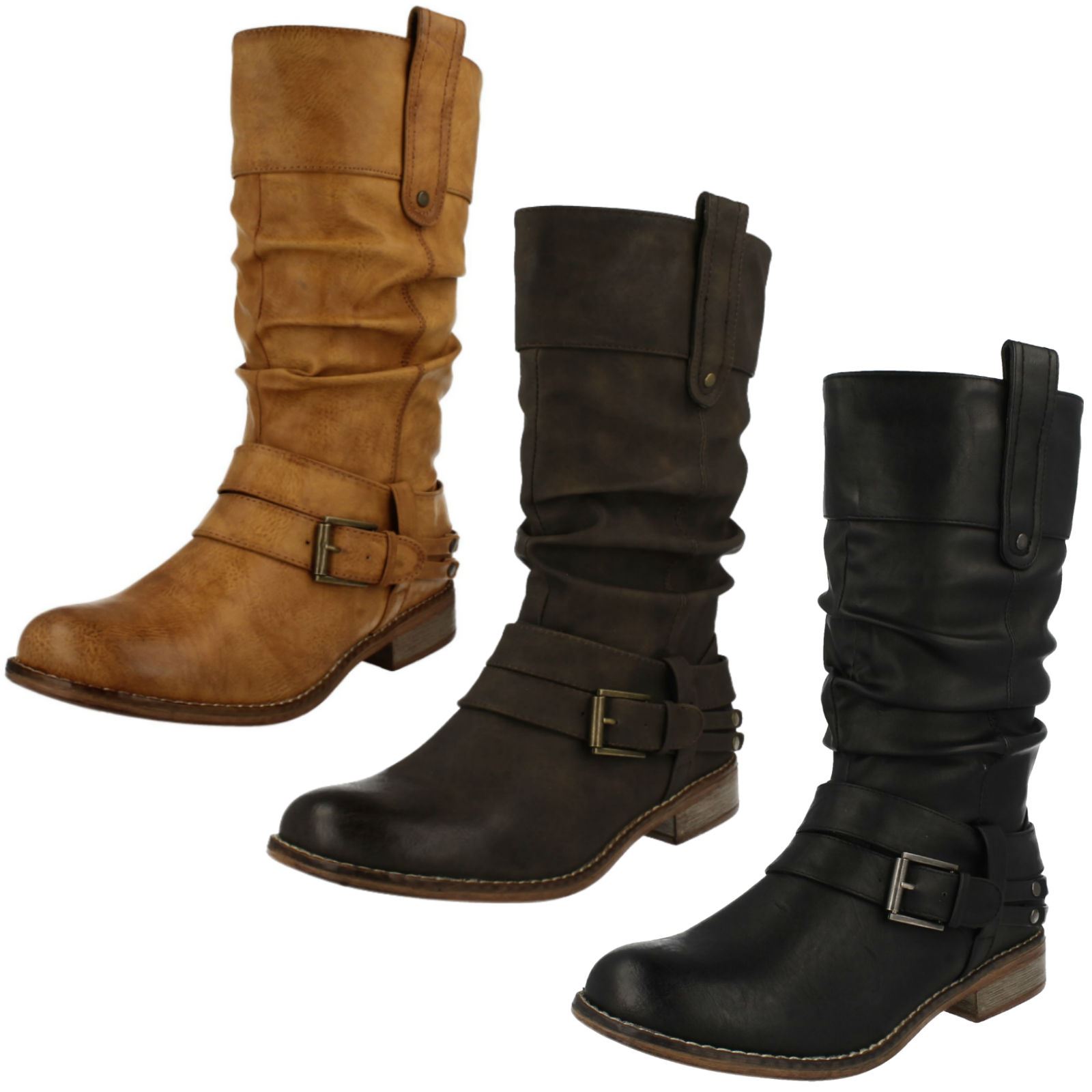 Ladies Rieker Mid Calf Fashion Boots 95672 | eBay