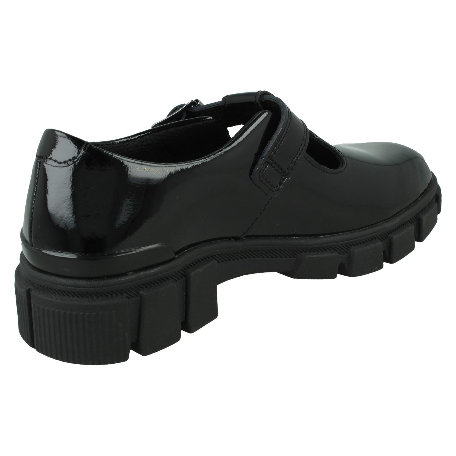 Girls Clarks Chunky Sole T-Bar School Shoes *Evyn Bar K* - Picture 15 of 19
