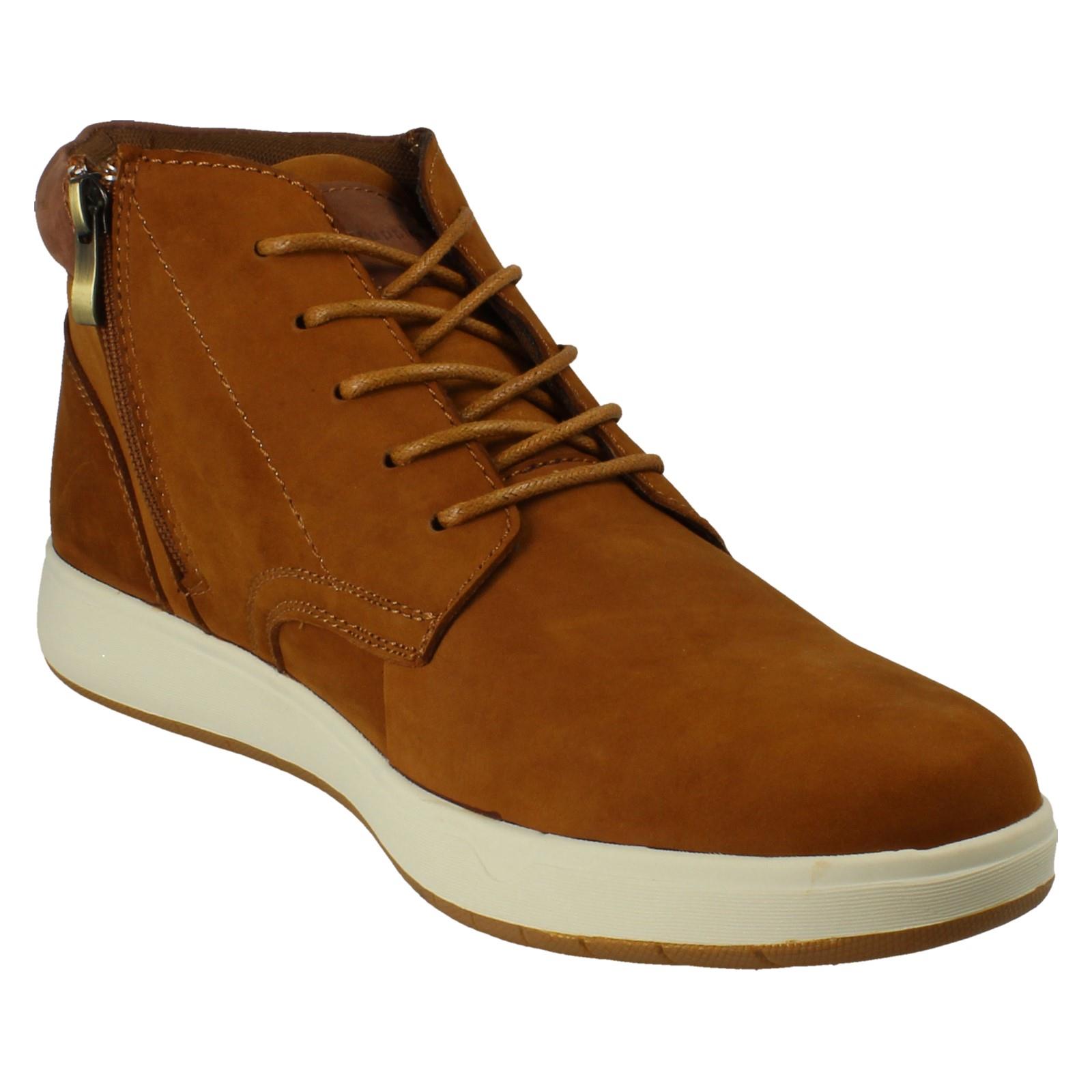 Hombres Hush Puppies Cuero Encaje y Cremallera Informales Todos los Días Botines: Bronko Chukka - Imagen 14 de 19
