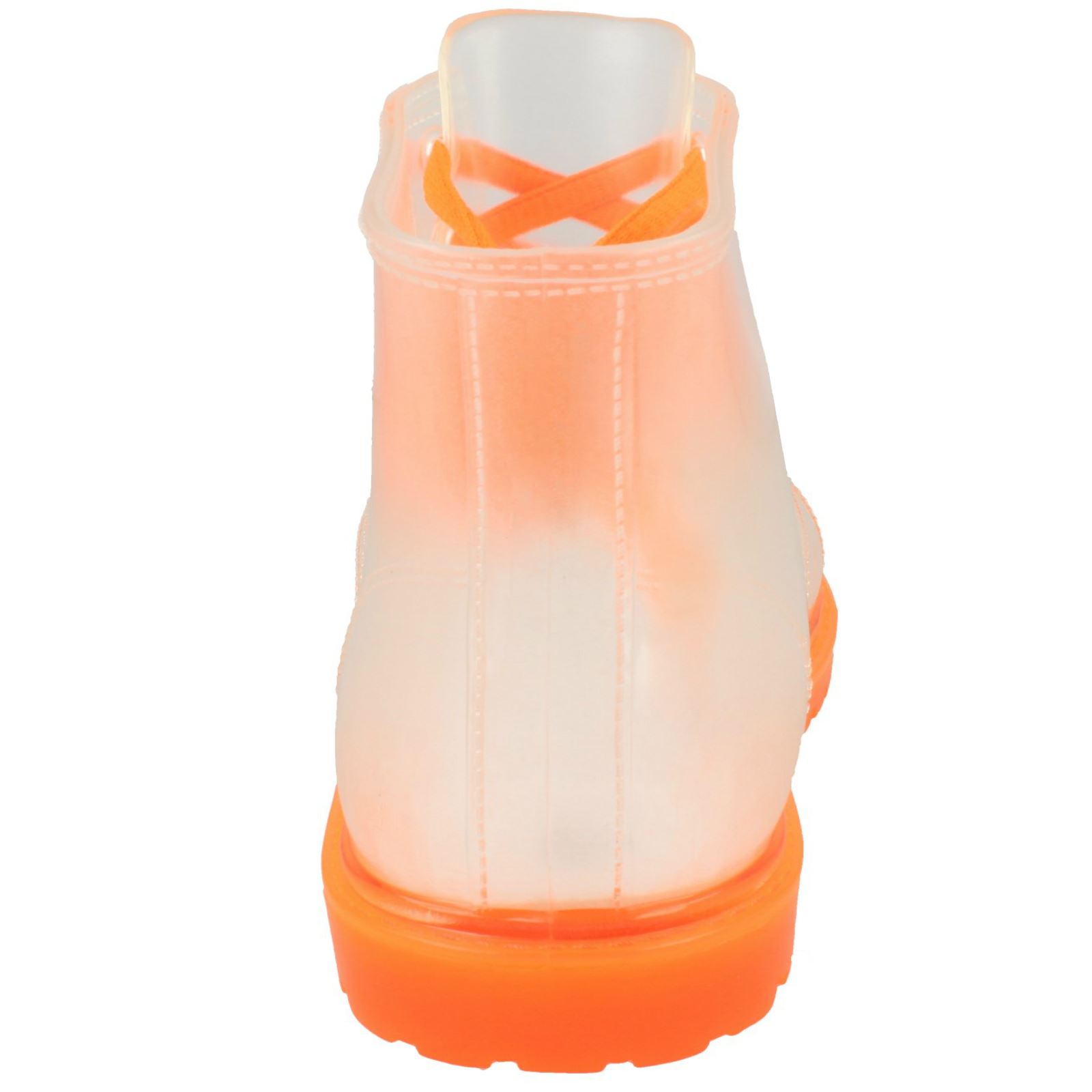 Girls Spot On Lace Up Jelly Look Wellington Boot - Picture 26 of 46