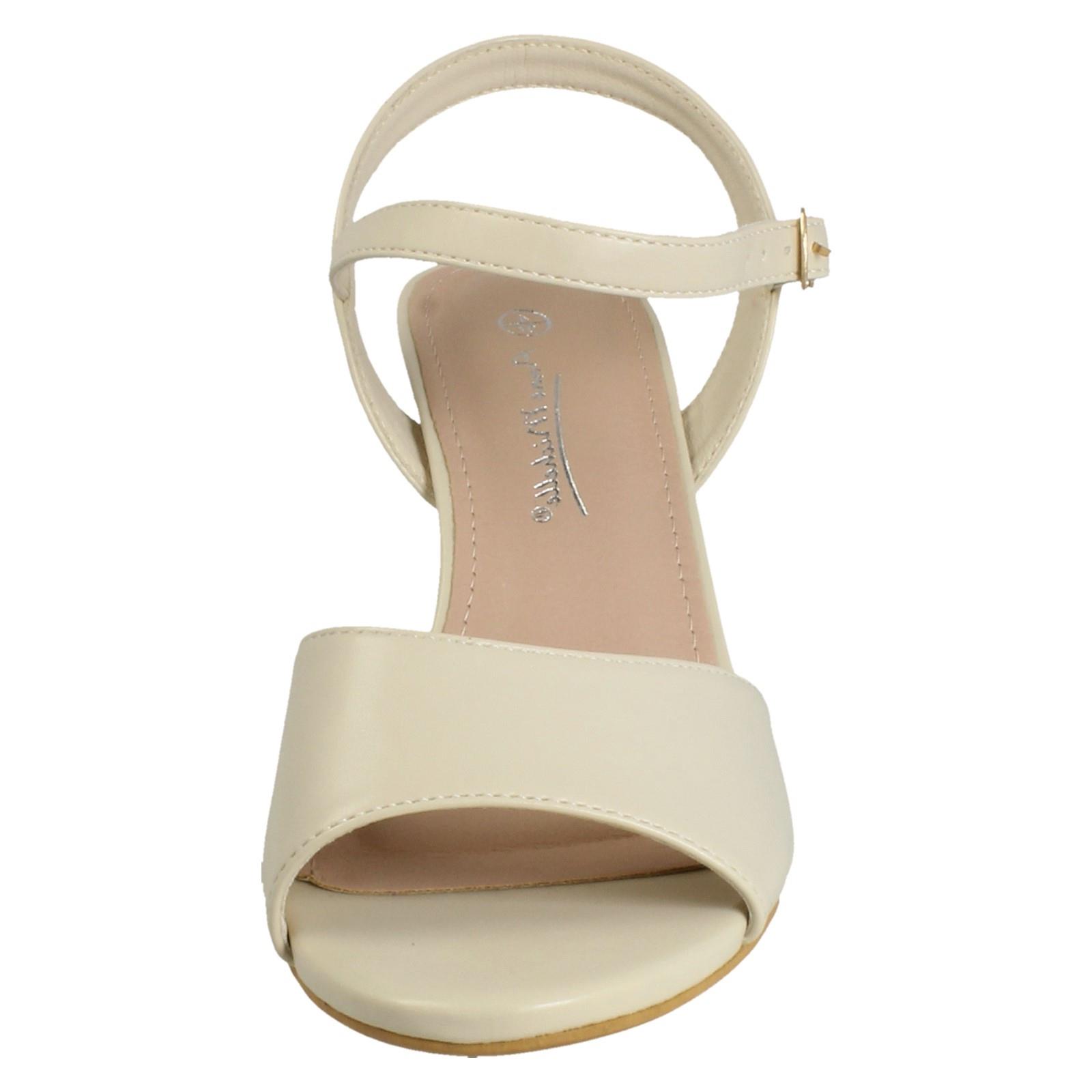 Sandalias de tacón formales de ajuste ancho con cierre de hebilla Anne Michelle para dama "F1R2114" - Imagen 36 de 46