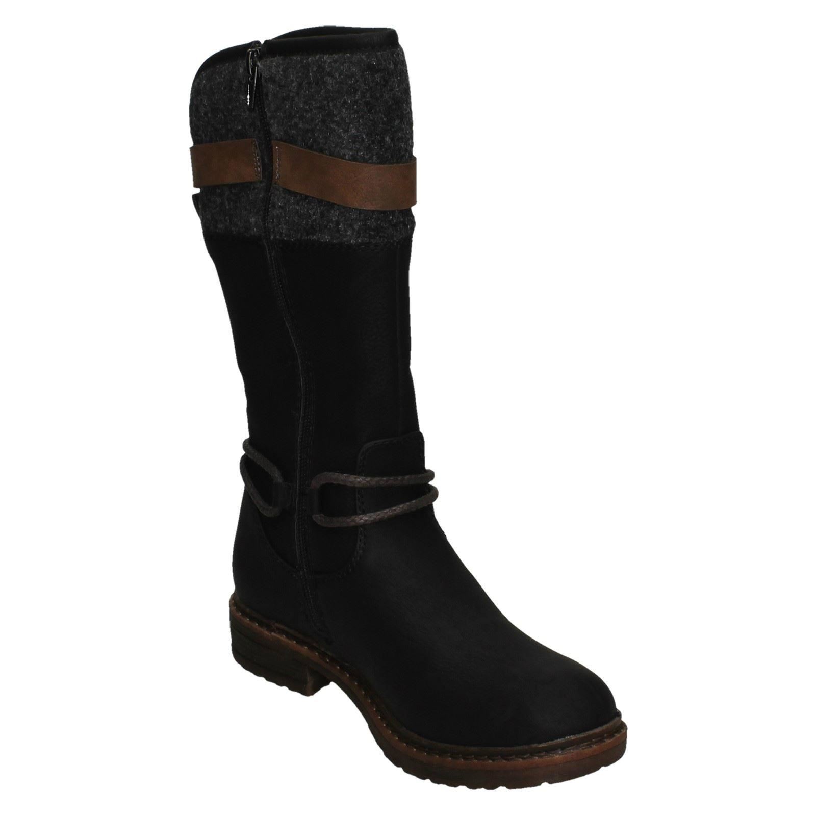 Ladies Rieker 94778 Warmlined Mid Calf Boots | eBay